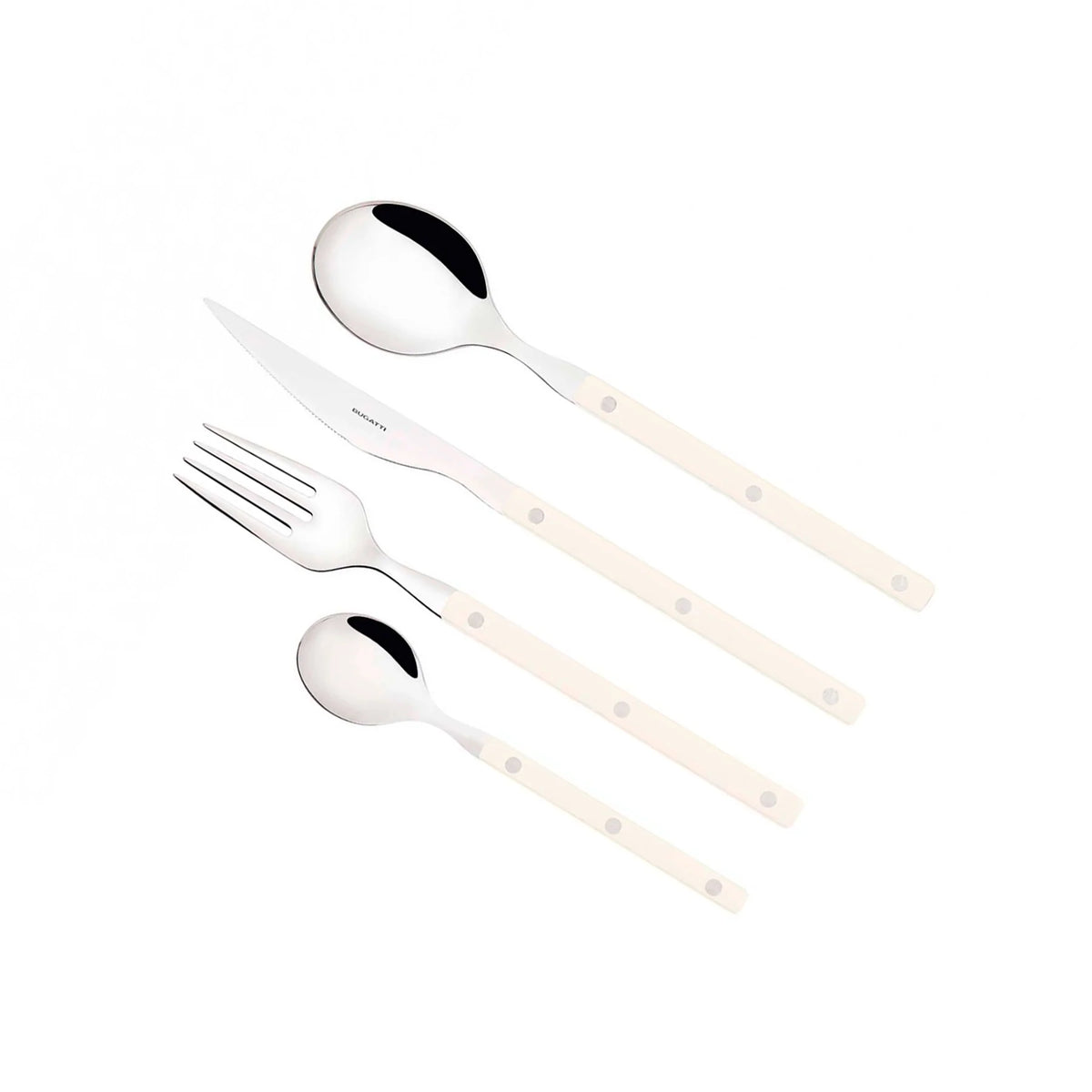 Set de Cubiertos Allegra de Casa Bugatti. Un referente de equilibrio ergonómico y resistencia técnica.