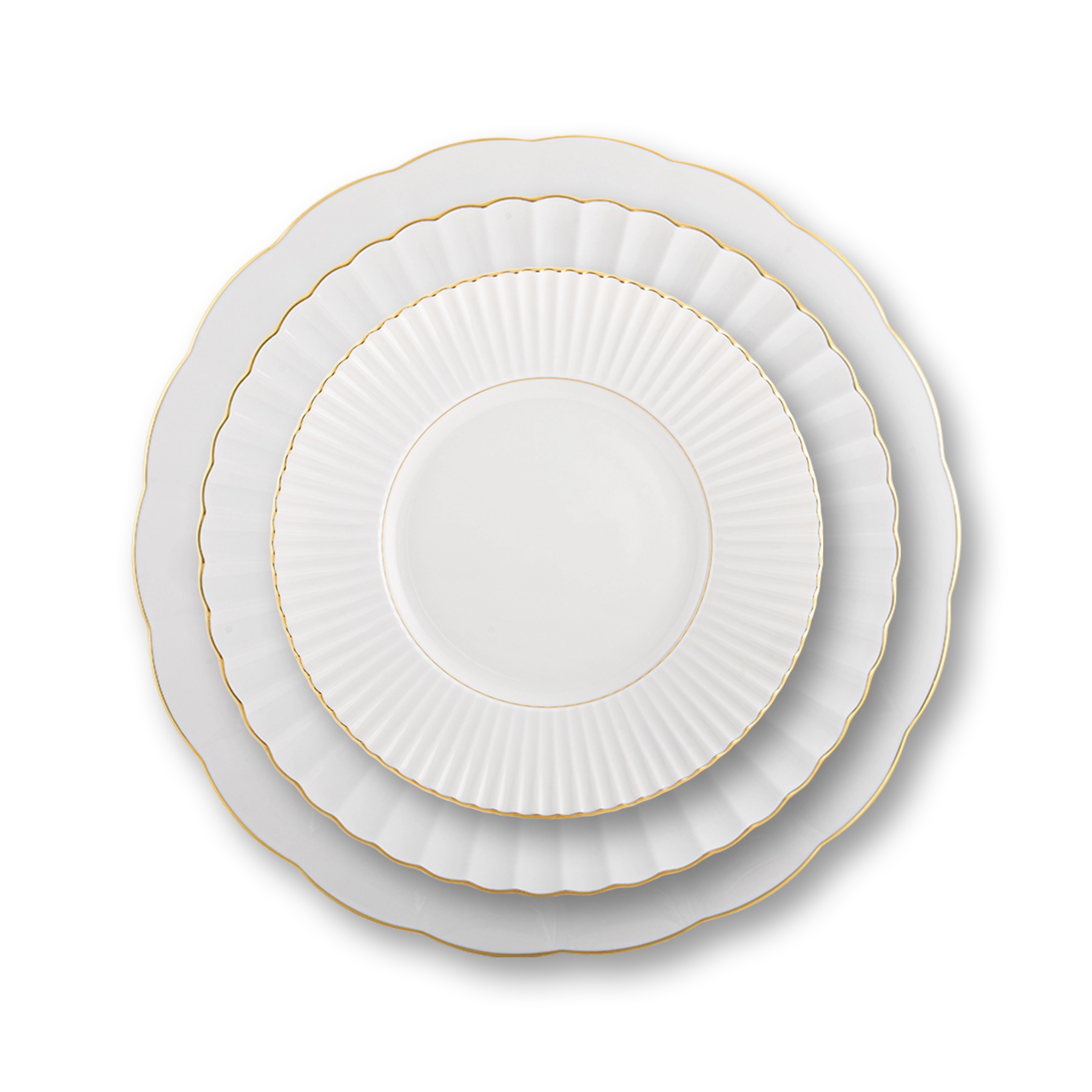 Detalle de las texturas de estrías y filamentos de oro mate en la vajilla Vista Alegre 200 Aniversario.