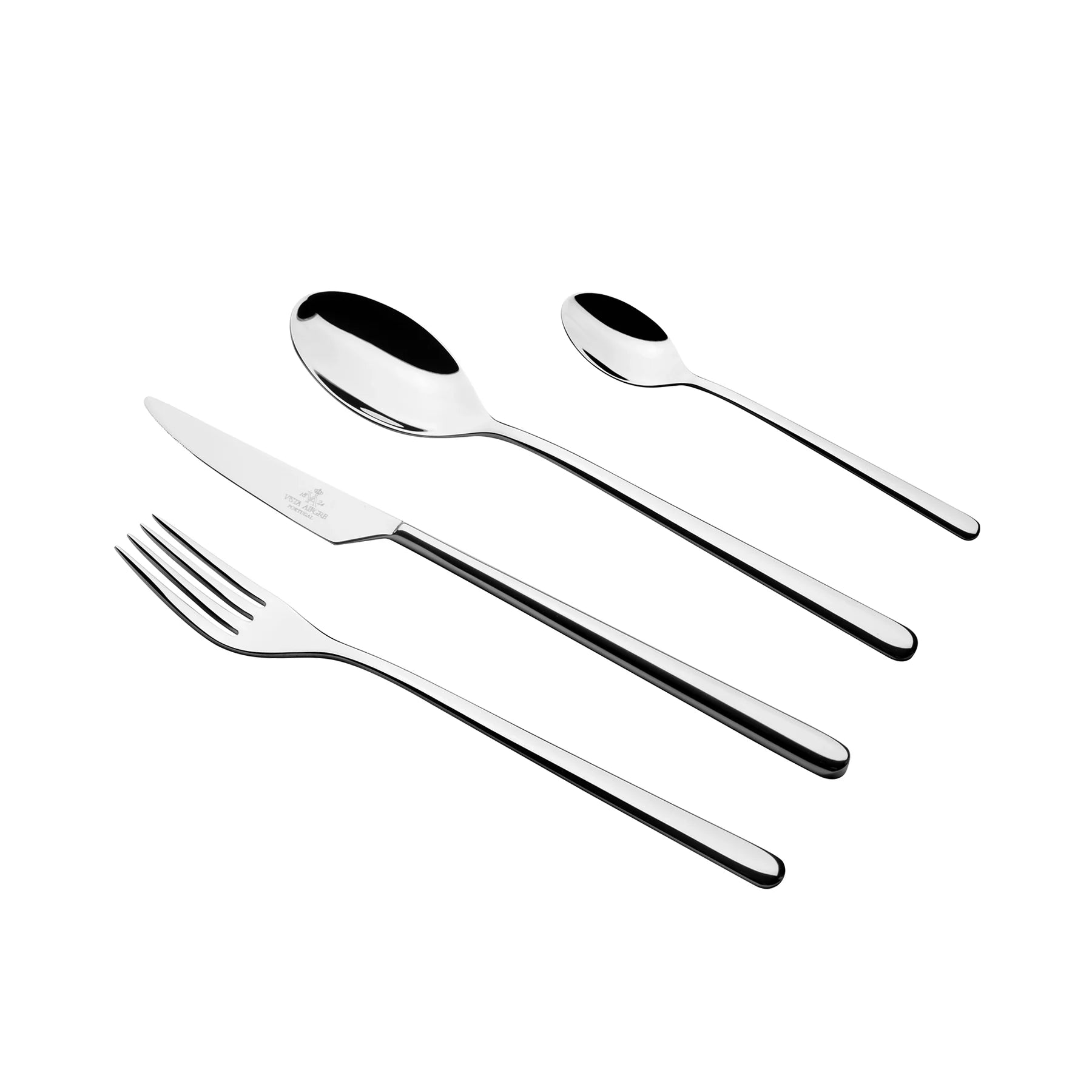 Set de cubiertos Velvet de Vista Alegre de acero inoxidable con un acabado brillante.