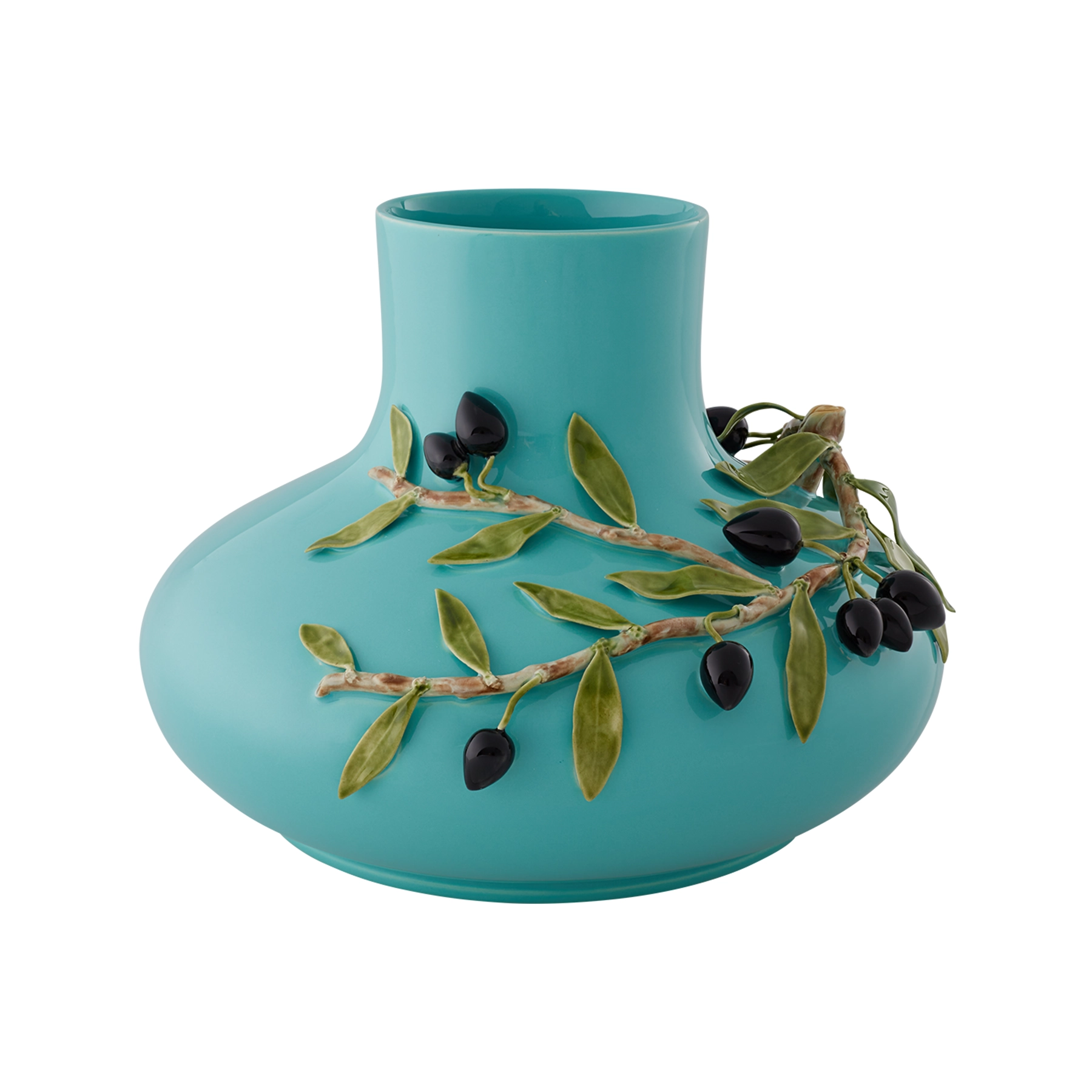 Florero Grande Olival de Bordallo Pinheiro con diseño de olivo