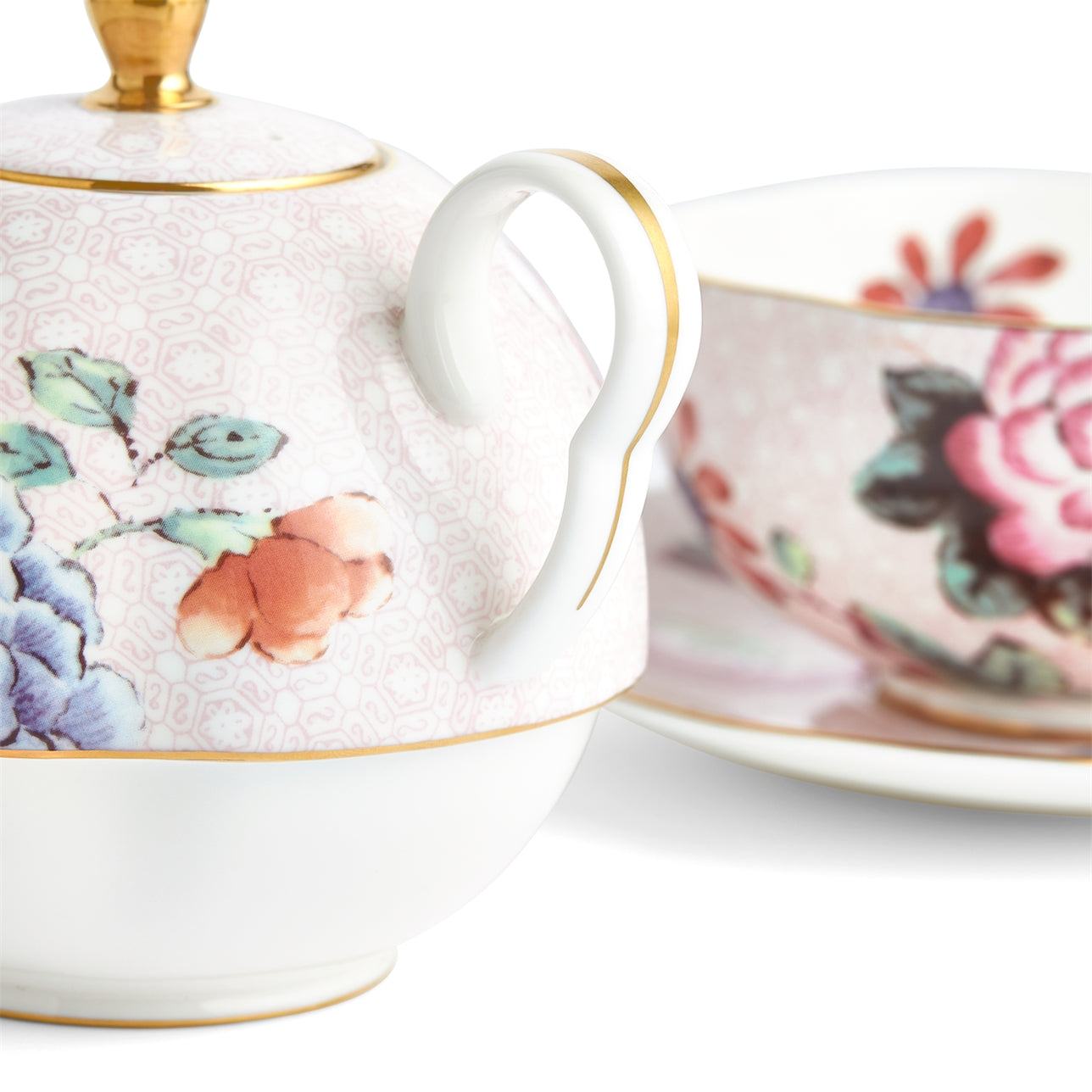 Set Tetera Cuckoo de porcelana fina, combinación de tetera, taza y plato.