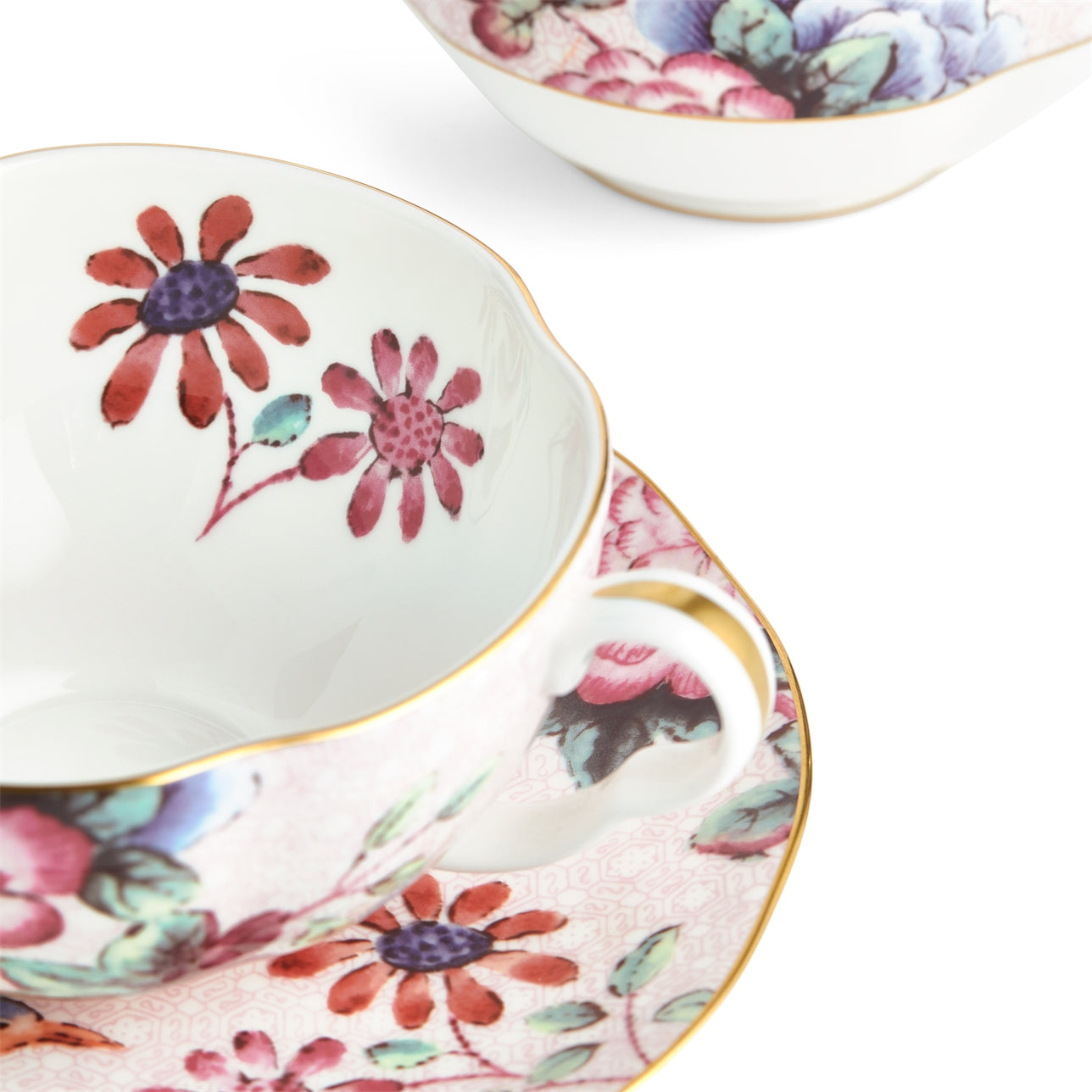 Set Tetera Cuckoo de porcelana fina, combinación de tetera, taza y plato.
