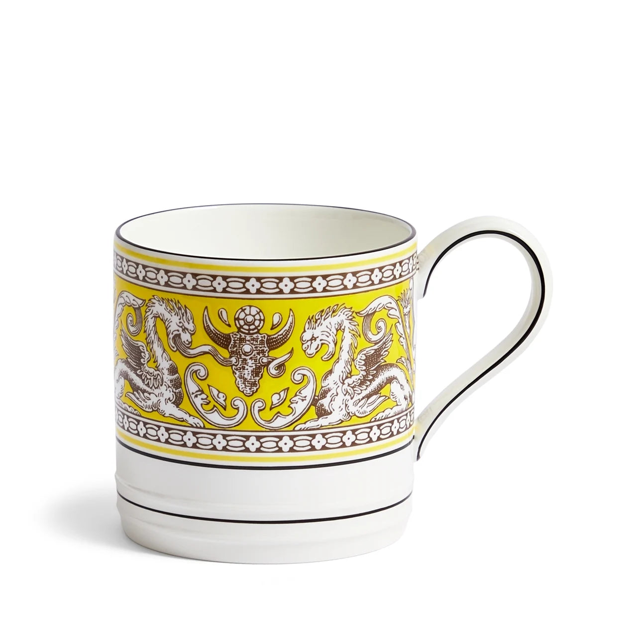 Mug Florentine Citron de porcelana inglesa, vista frontal