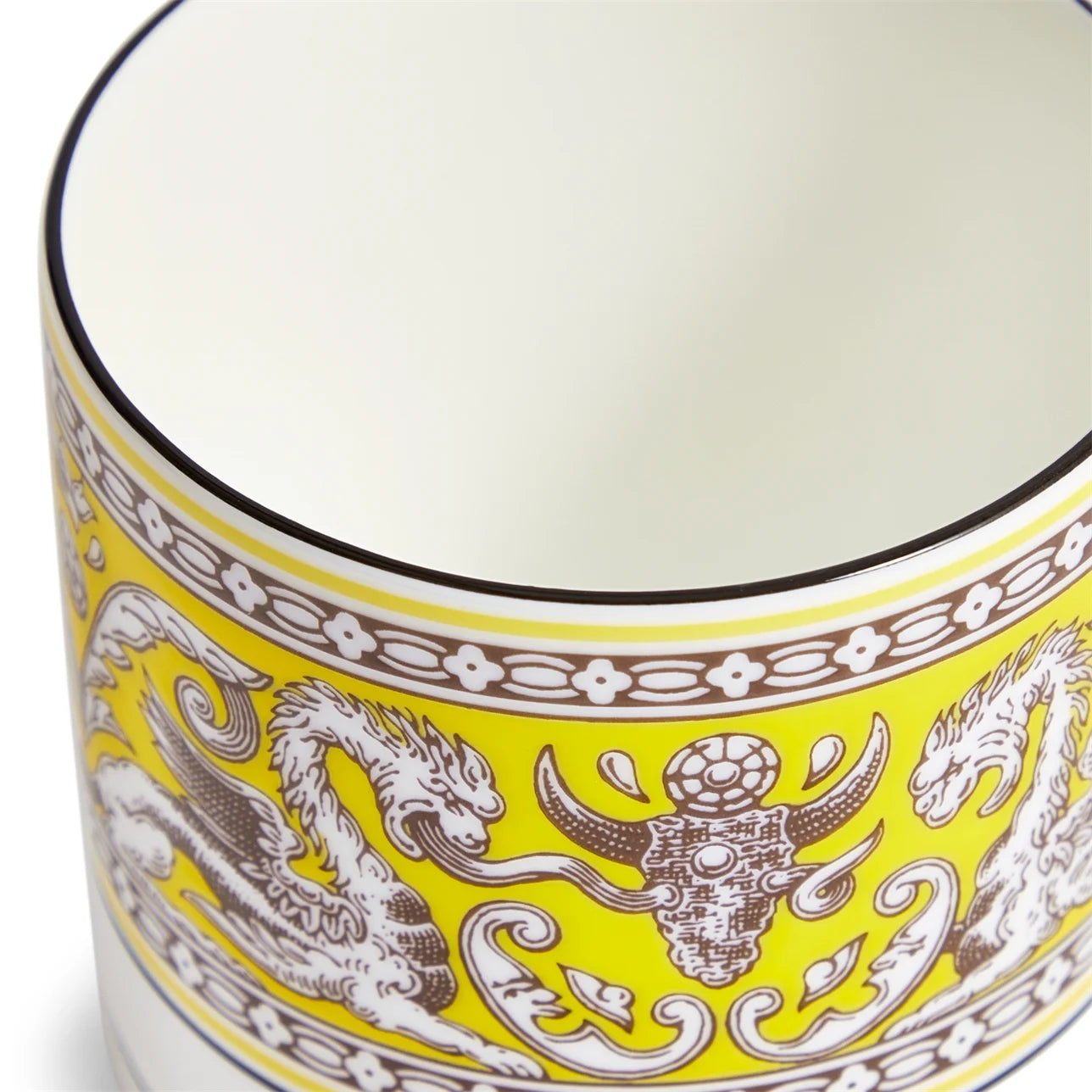 Detalle del estampado Florentine Citron en la taza