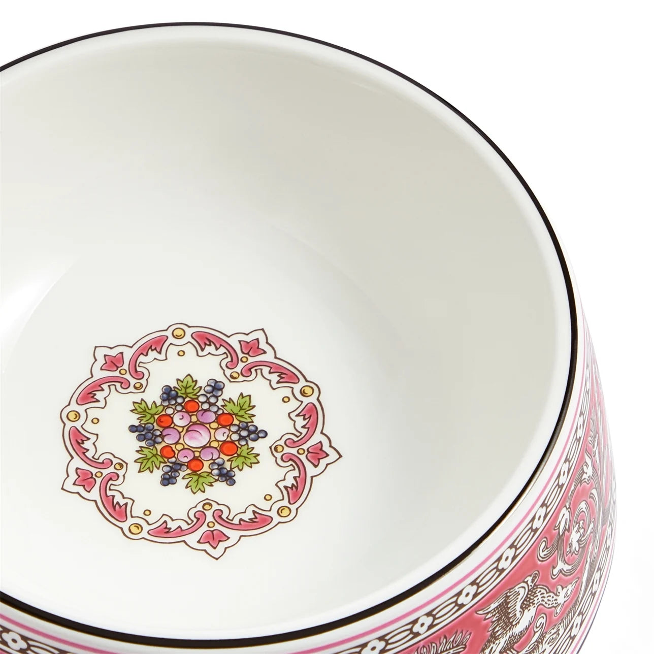 Primer plano del Bowl Mascotas Florentine Fuchsia, color fucsia vibrante.