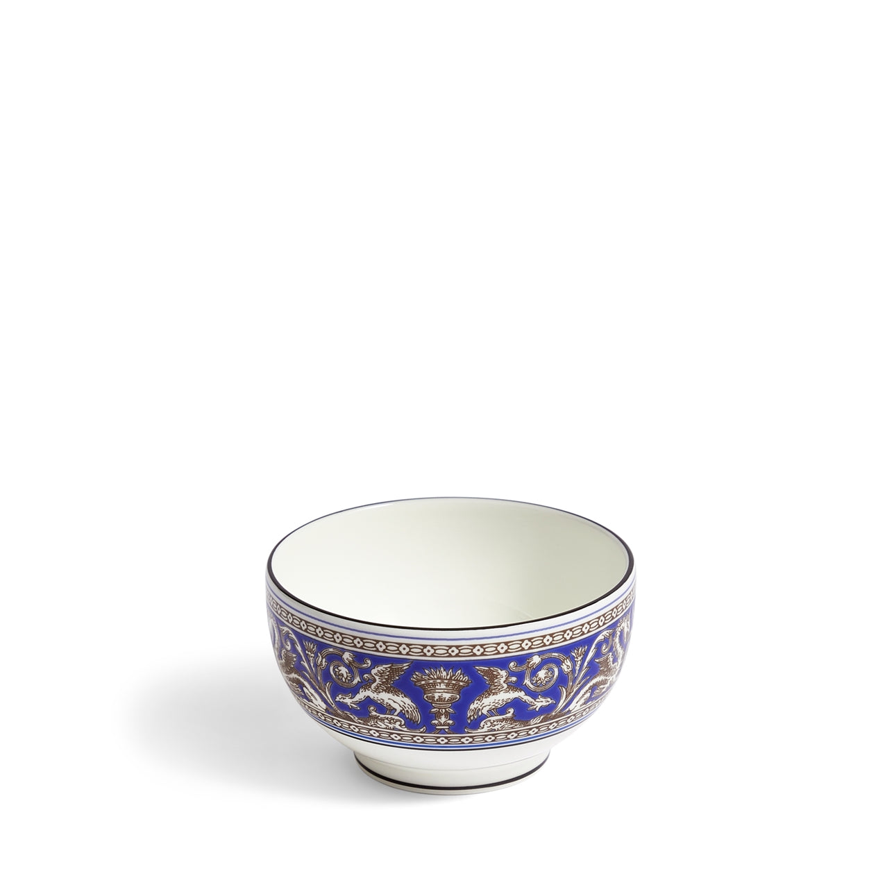 Bowl de arroz Florentine Marine de porcelana fina inglesa.