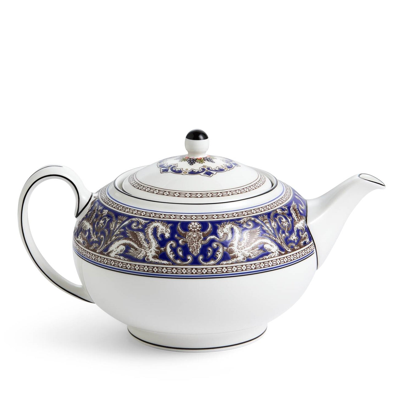 Tetera Florentine Marine Wedgwood de porcelana fina con diseño clásico y moderno.