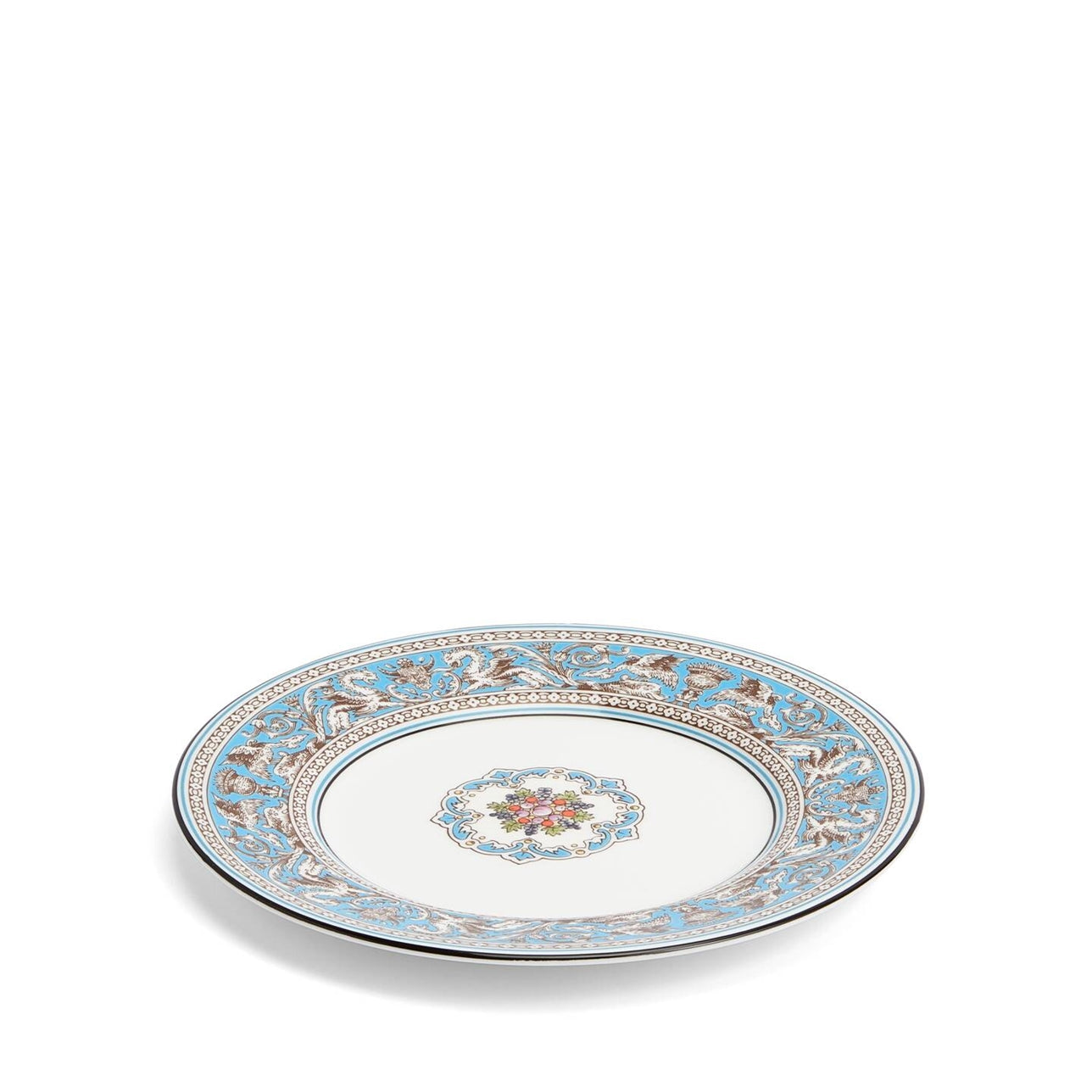 Plato pan Florentine Turquoise con detalles ornamentados