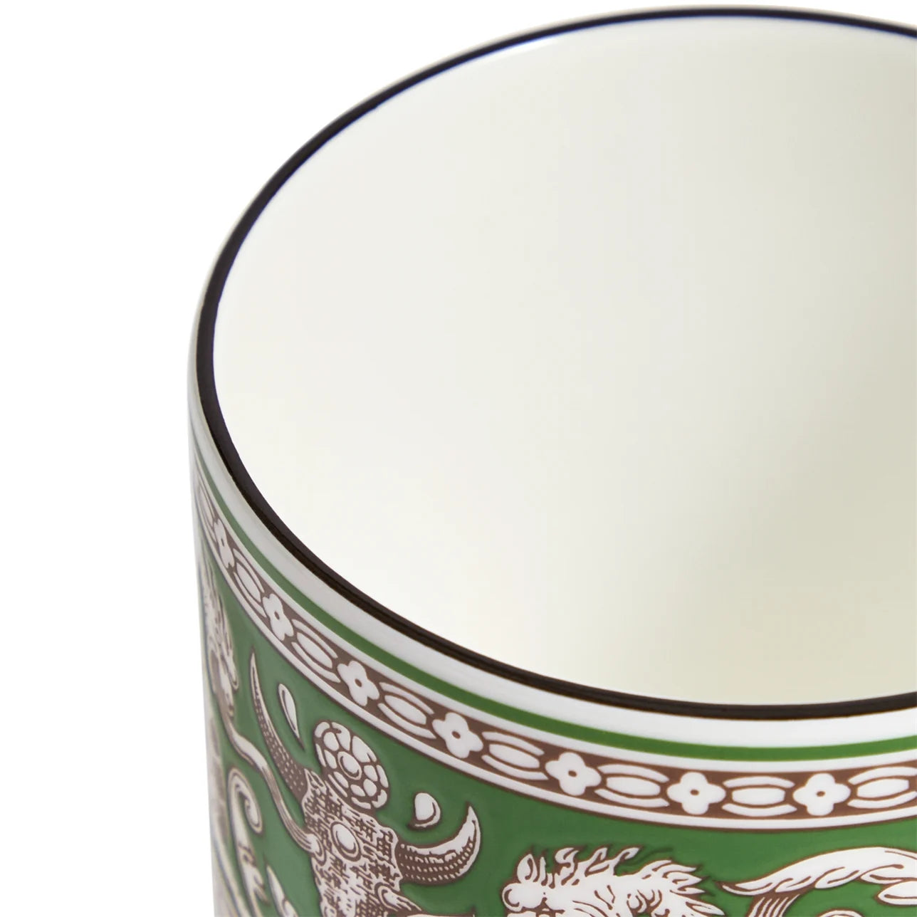 Detalle del diseño florentino verde en el Mug Florentine.