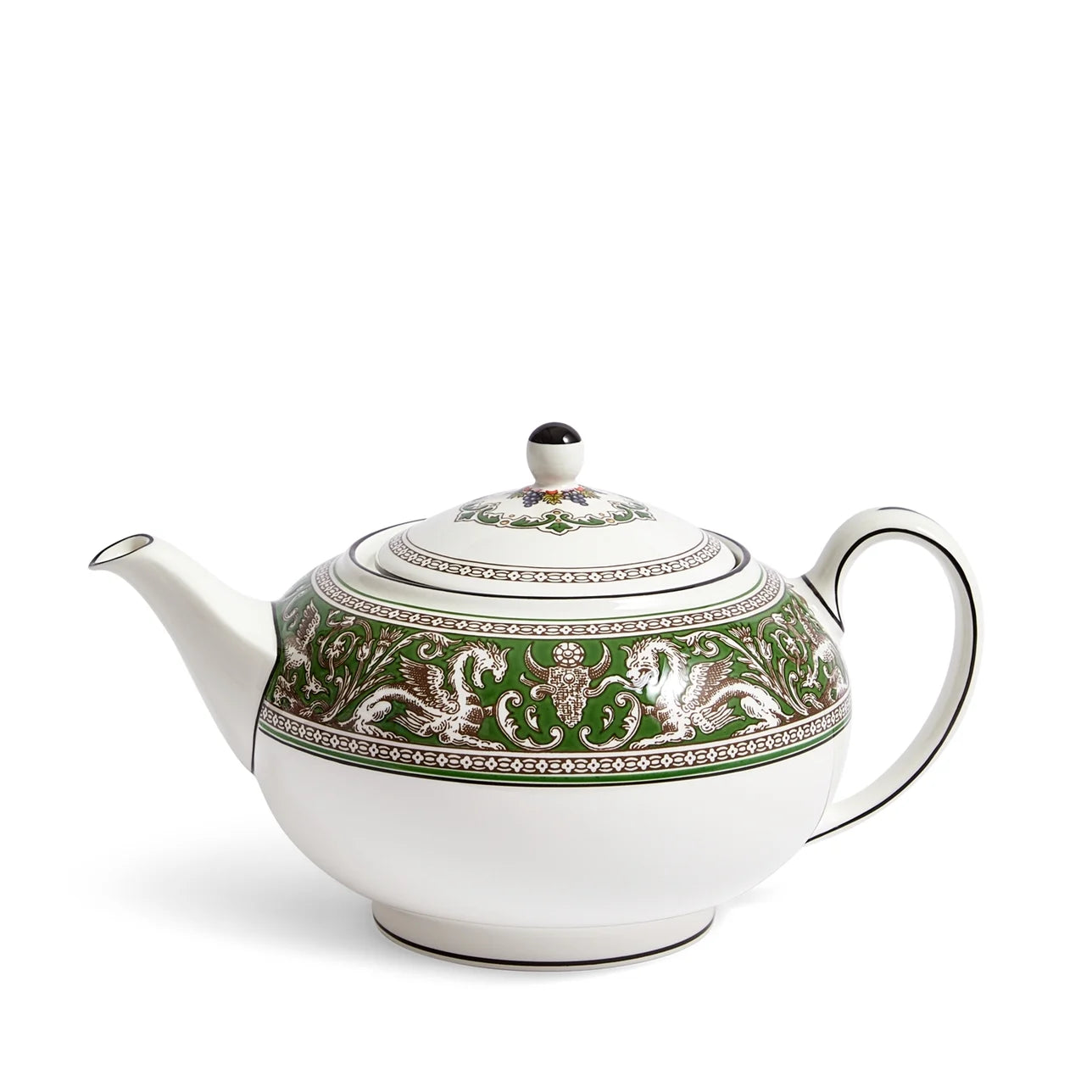 Tetera Florentine Verde de porcelana china artesanal.