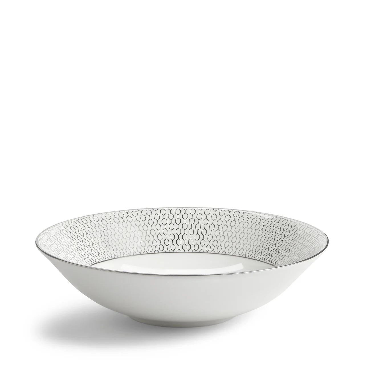 Bowl Cereal Gio Platinum con patrón metálico elegante.