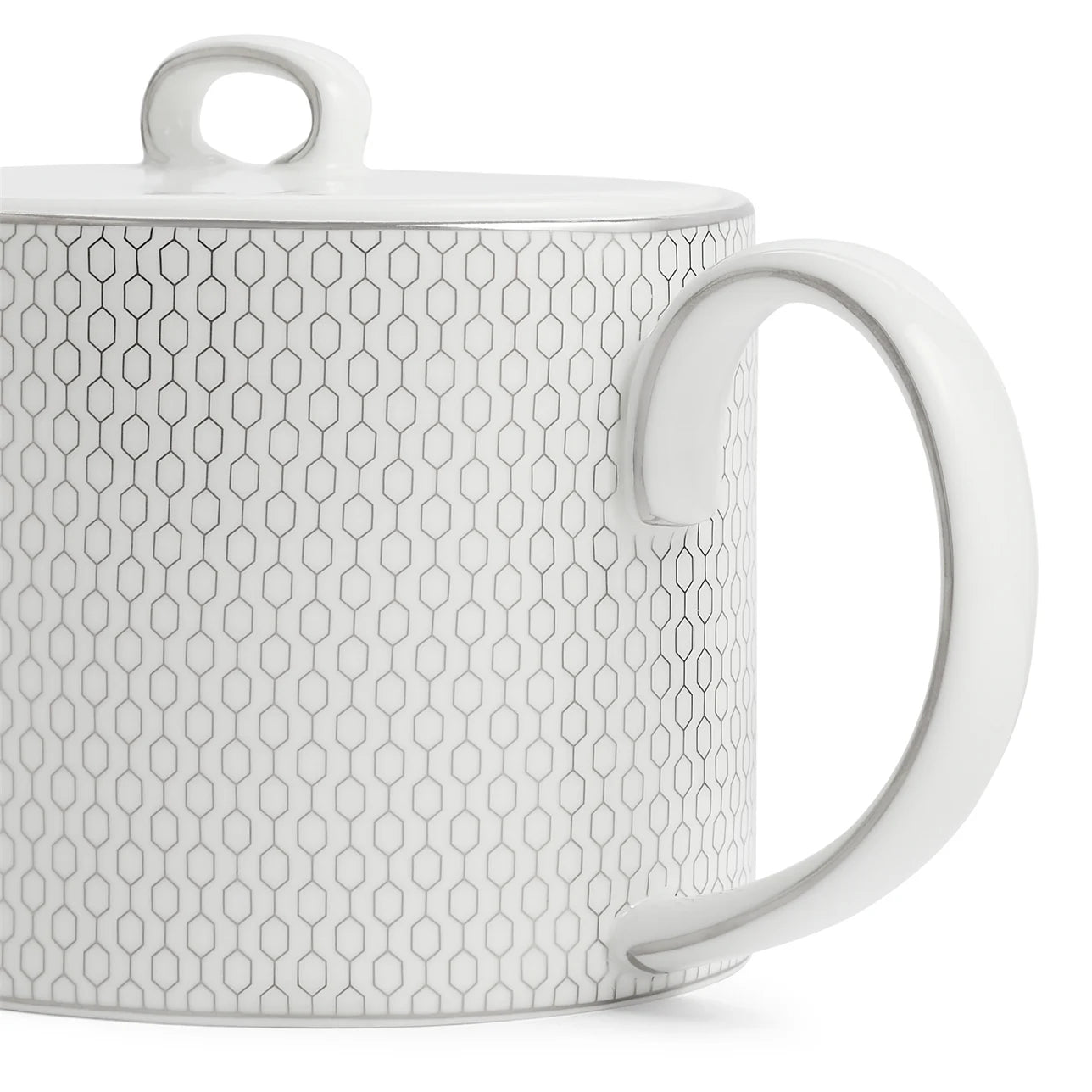 Tetera Gio Platinum de metal, ideal para decoración de mesa