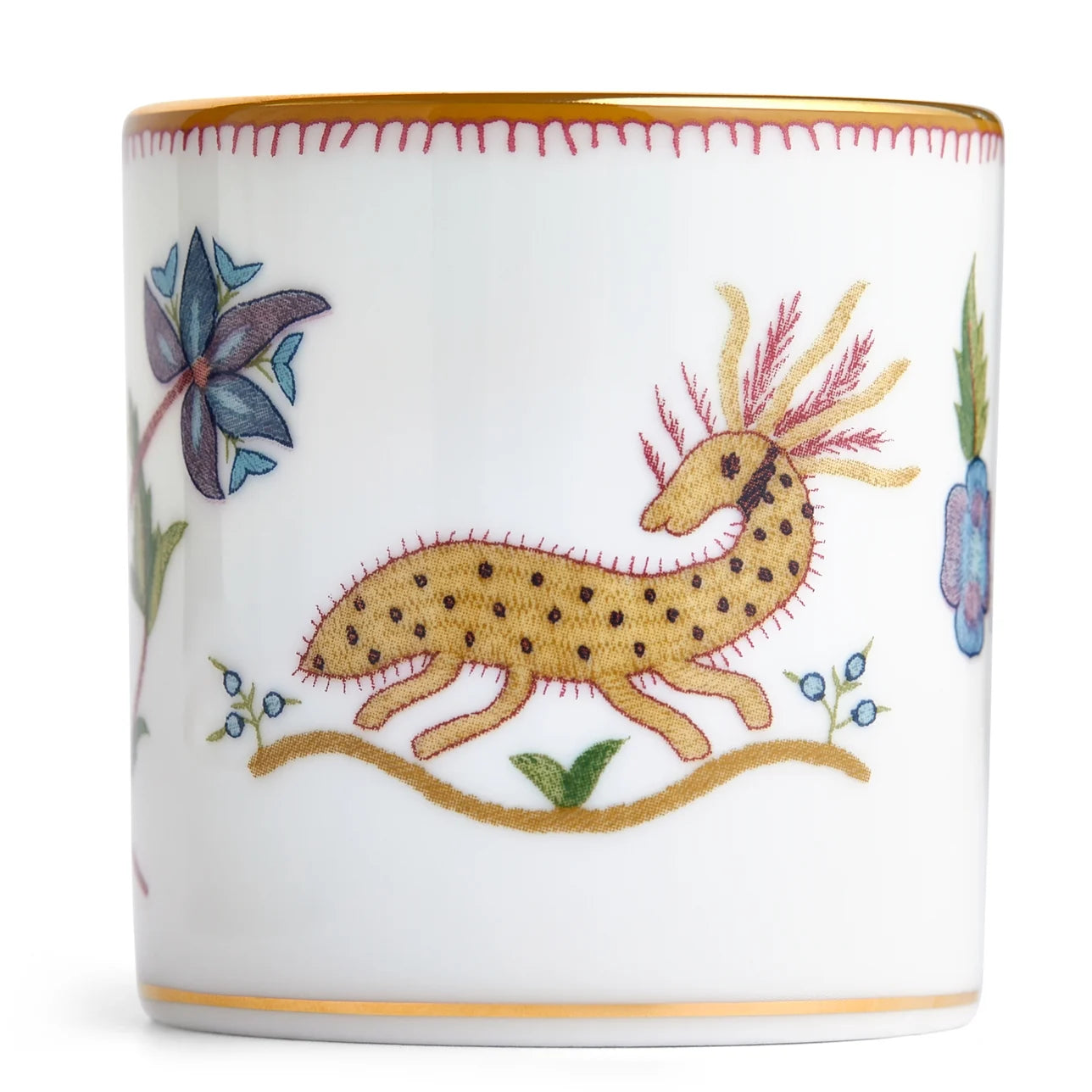 Detalle de las criaturas fantásticas en la taza de café Criaturas Míticas.
