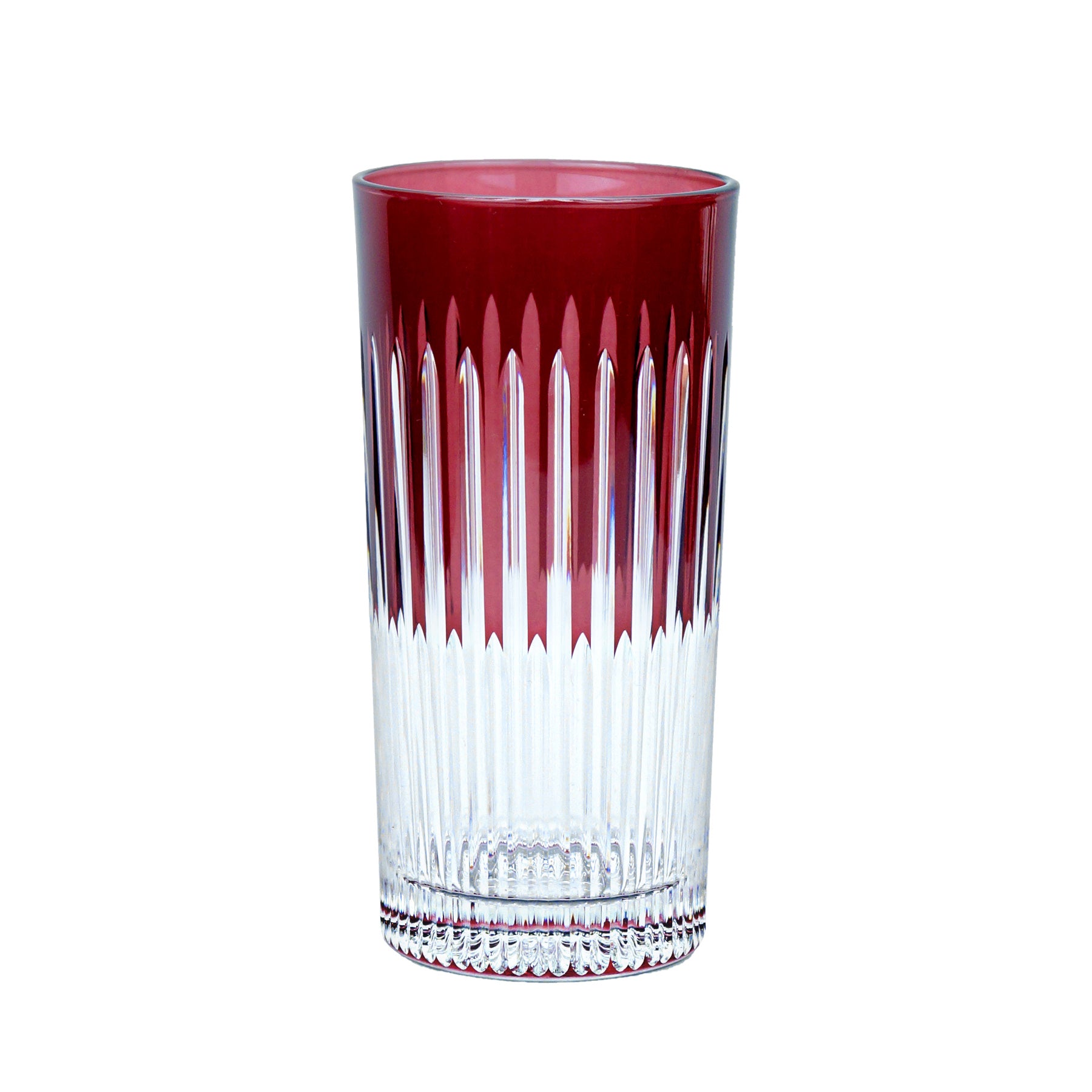 Vasos Julia Crystalglass color frambuesa en cristal europeo