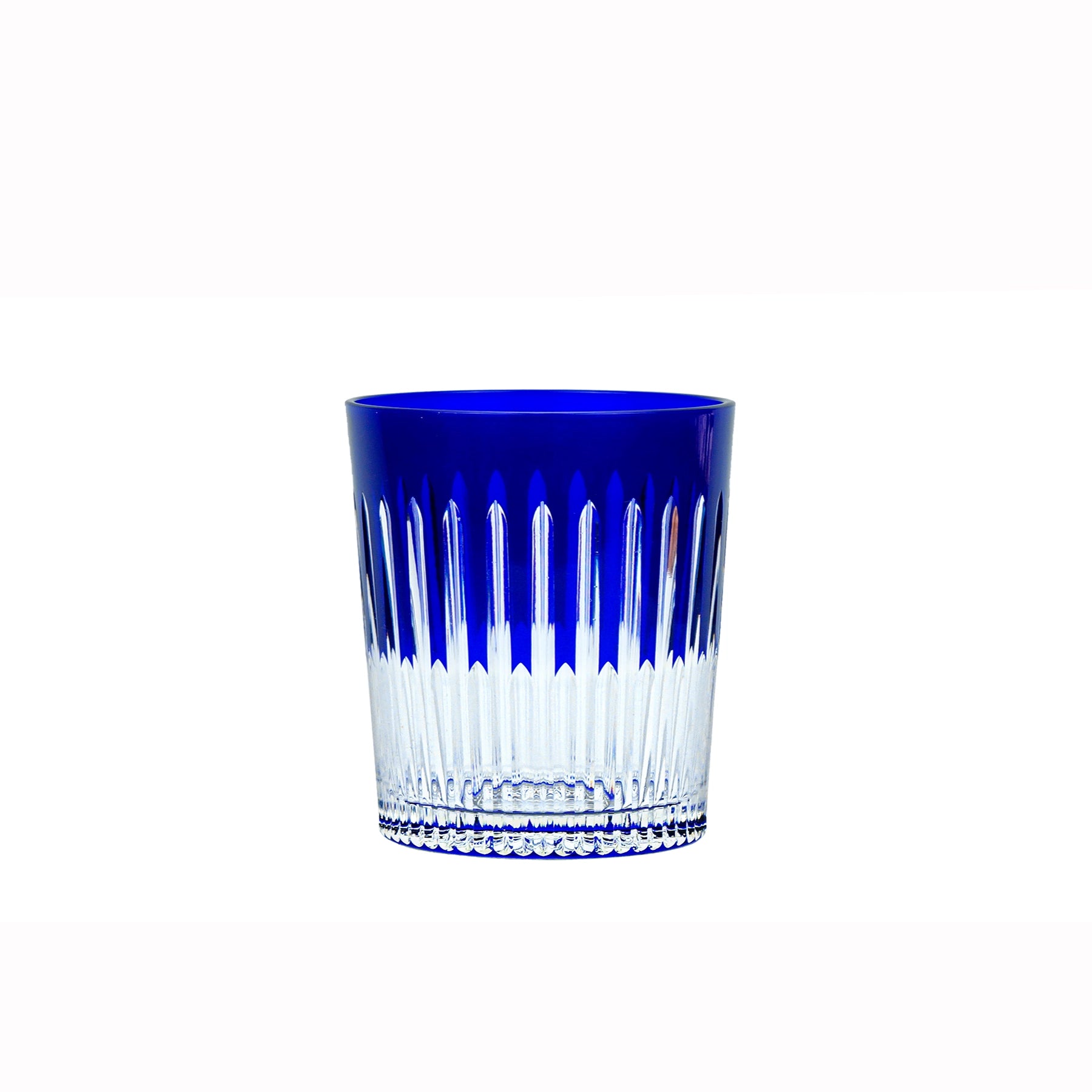 Set 6 vasos de whisky Azul Colors: diseño moderno en cristal europeo con un diseño contemporáneo que hace que cada pieza sea moderna y destacada.