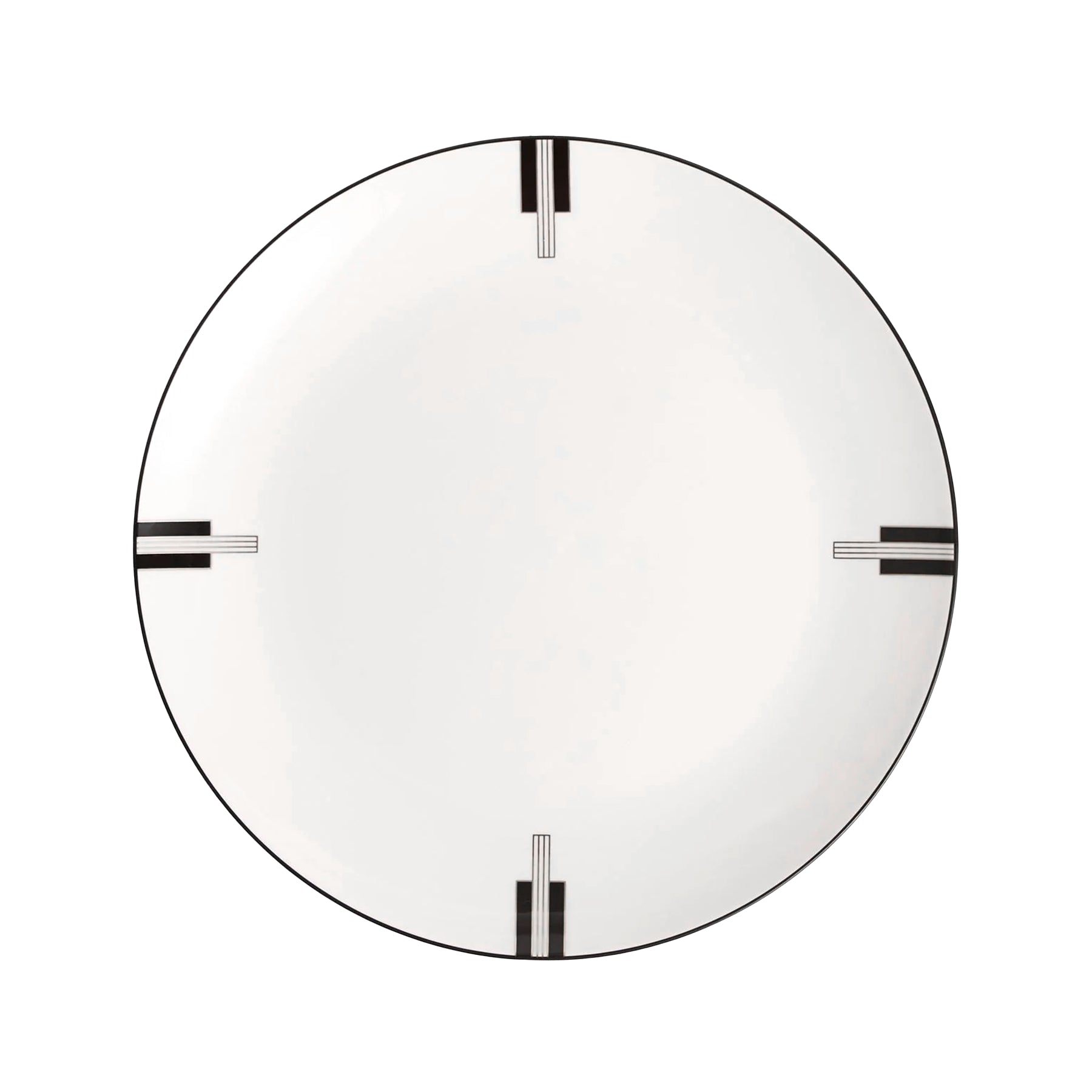 Vista cenital del plato principal Luxe Graphite de 28.2 cm en Fine Bone China diseñado por Vera Wang para Wedgwood en Oporto Mesa y Cocina.