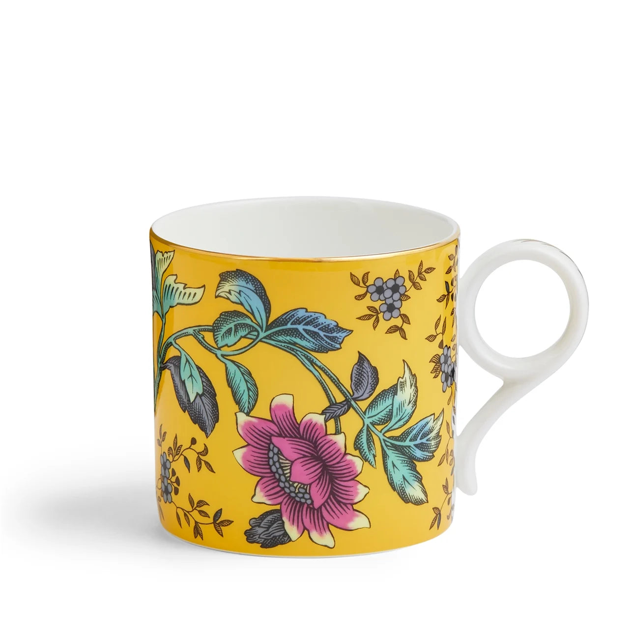 Mug Tonquin Wonderlust Wedgwood con diseño floral amarillo