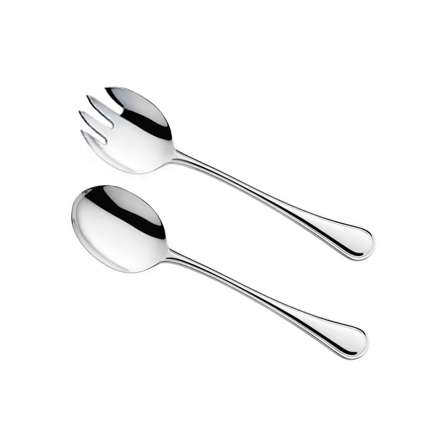 Juego de ensalada Haydn en acero inoxidable con línea decorativa