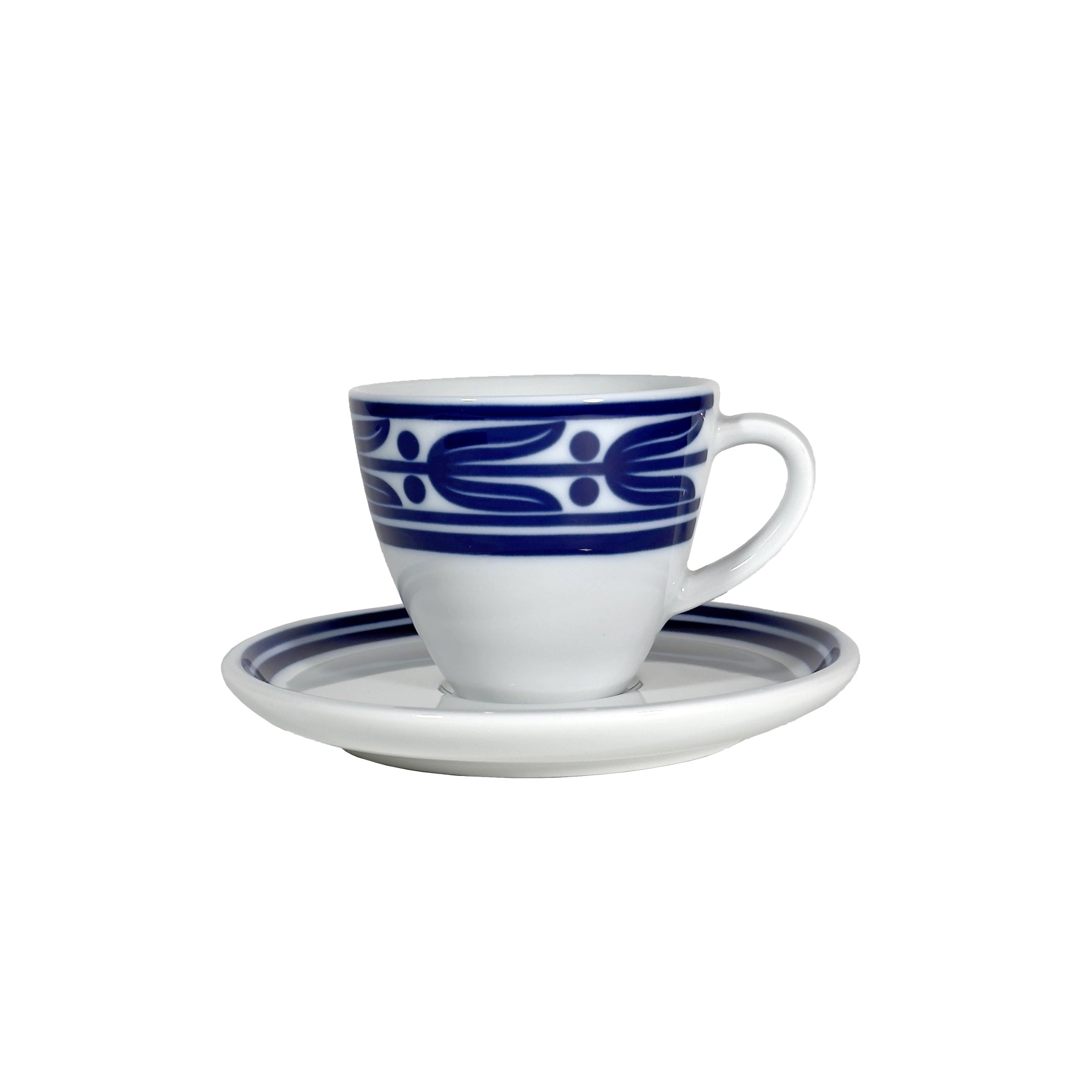 PLATO Y TAZA DE TÉ BLUE ABSTRACT