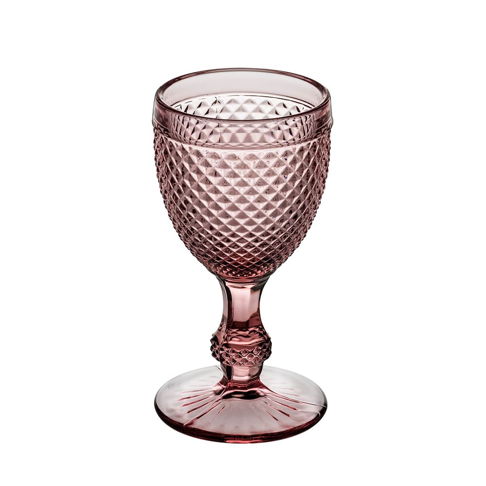 Copa agua rosa Bicos con textura de corte en diamante