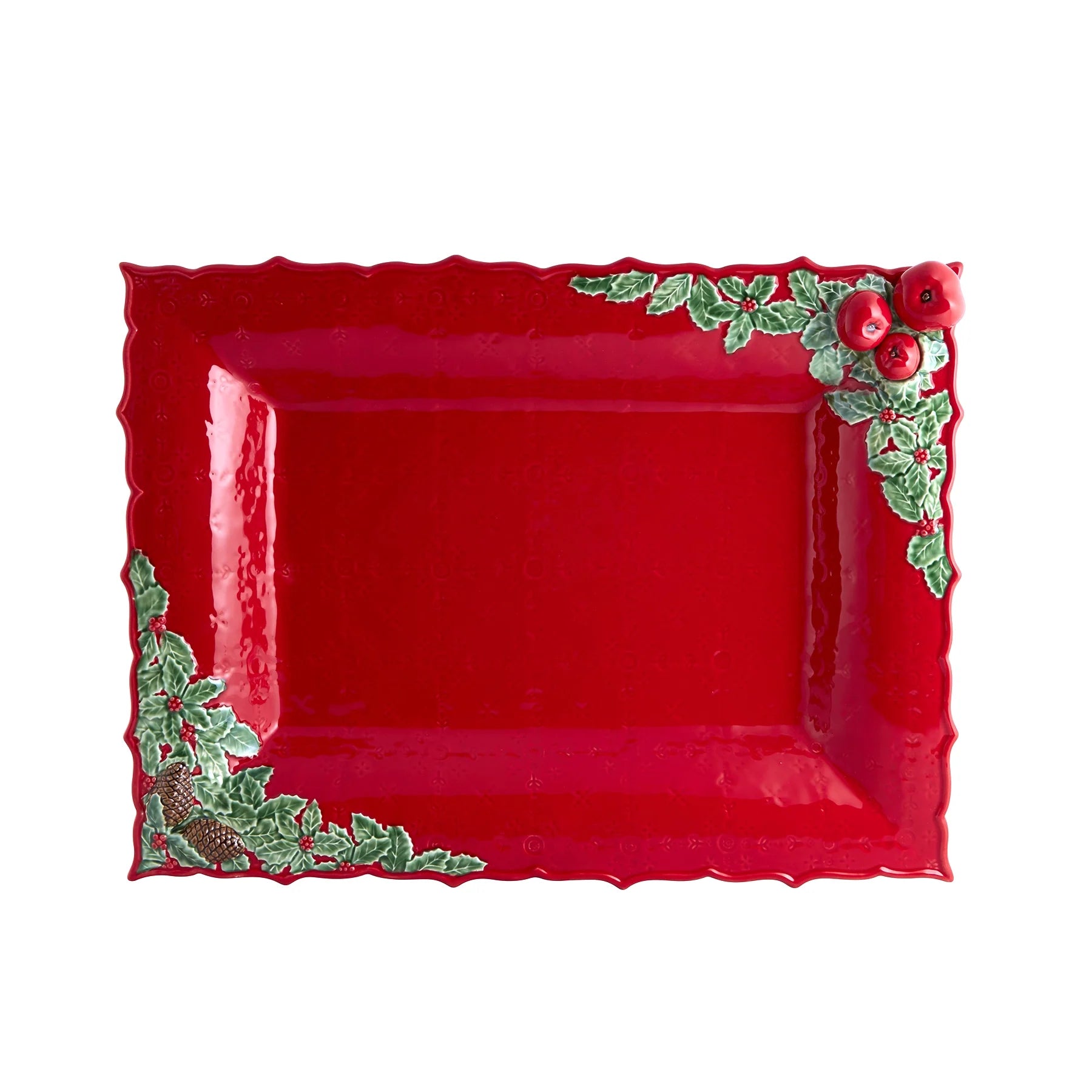 BANDEJA RECTANGULAR CHRISTMAS GARLAND