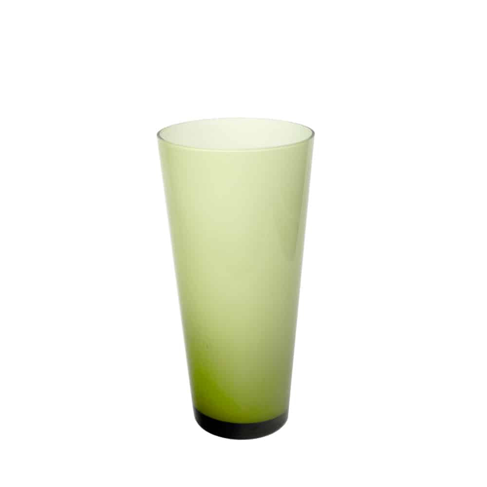 Florero de cristal verde Paul Nagel modelo Camill.