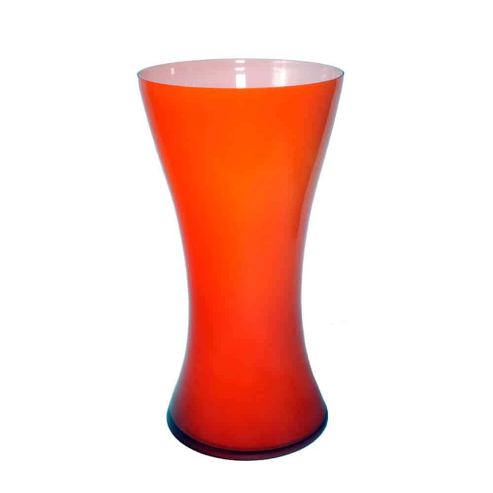 Florero Fiona Naranja Paul Nagel en cristal de 30 cm