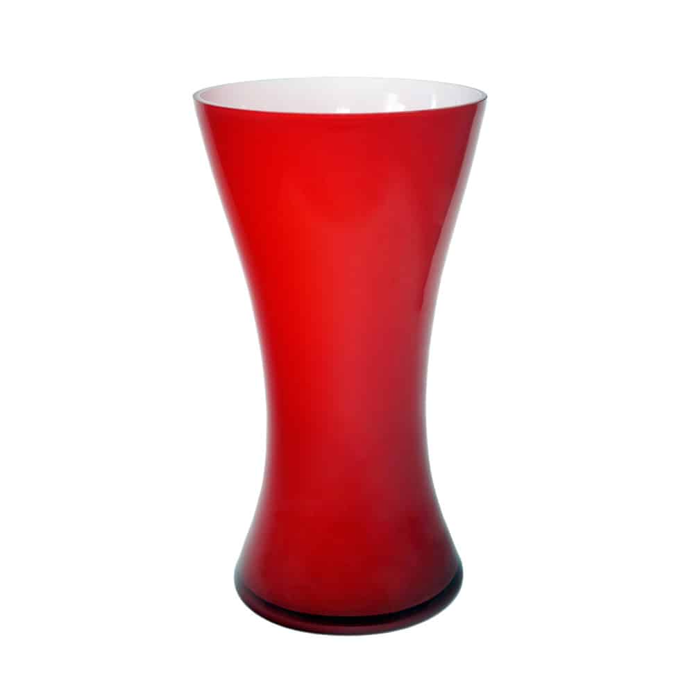 Florero Fiona Rojo en cristal Paul Nagel sobre fondo claro