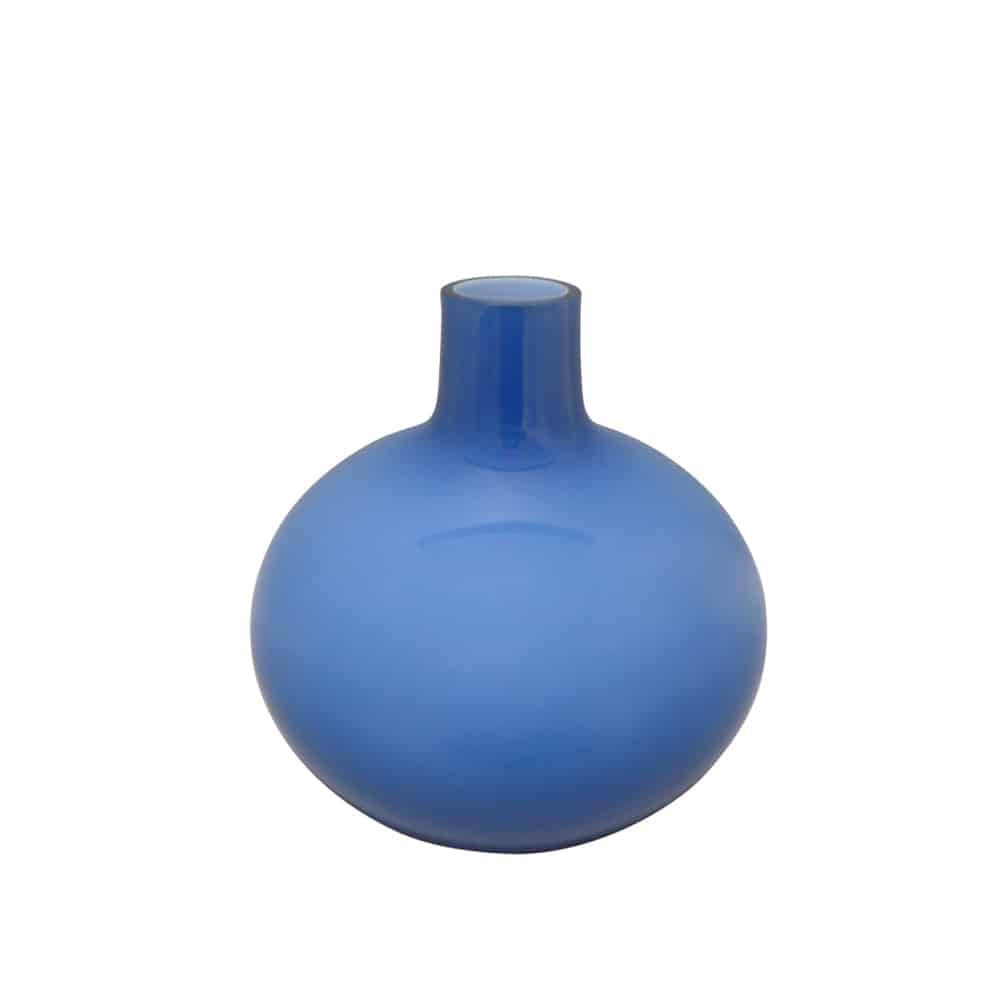 Florero de cristal azul Paul Nagel modelo Lilly.