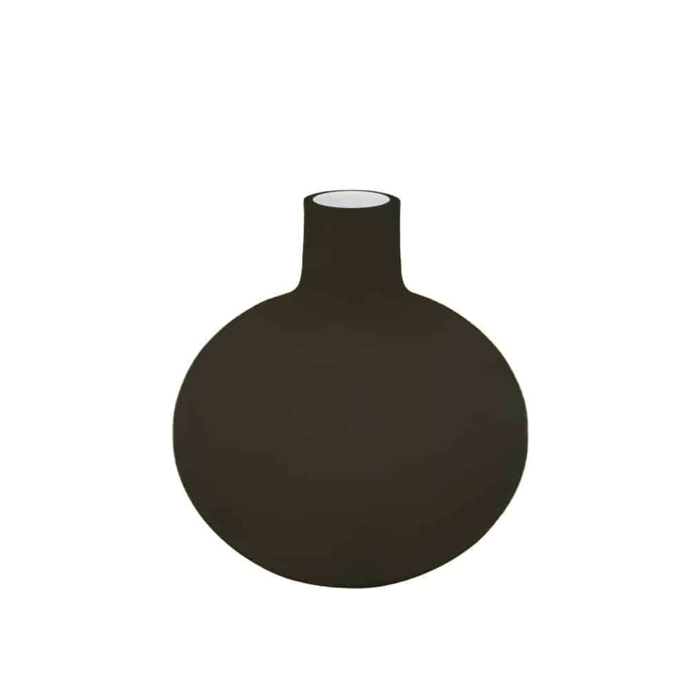 Florero de cristal negro Paul Nagel modelo Lilly.
