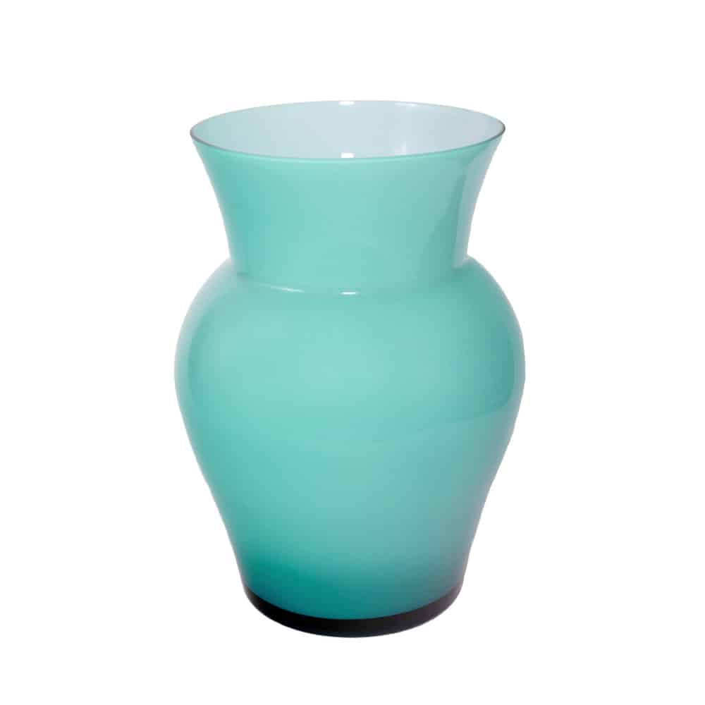 Florero Viola Azul de cristal diseñado por Paul Nagel