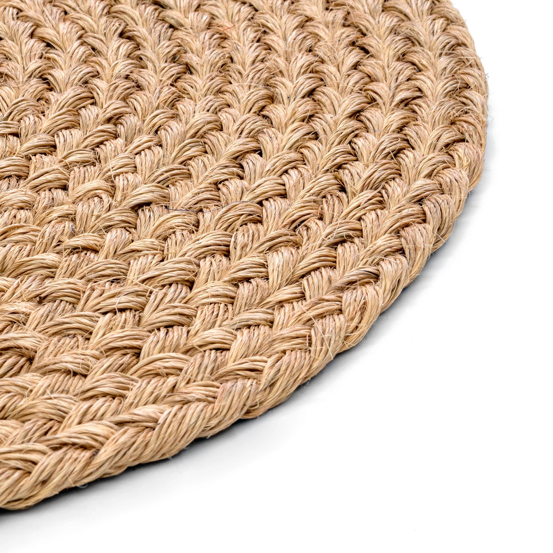 Individual trenzado beige de fique artesanal colombiano