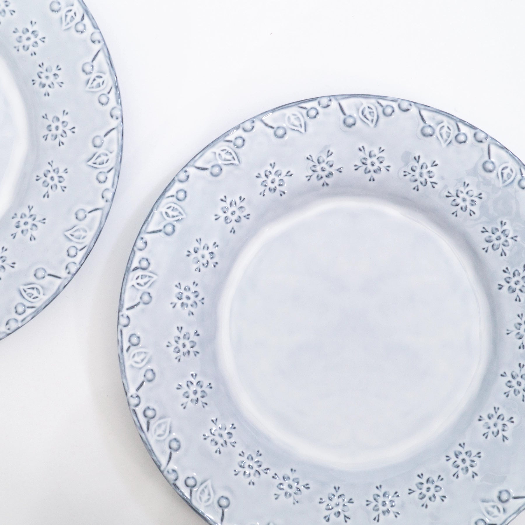 PLATO POSTRE BLANCO ANTIQUE FLORA