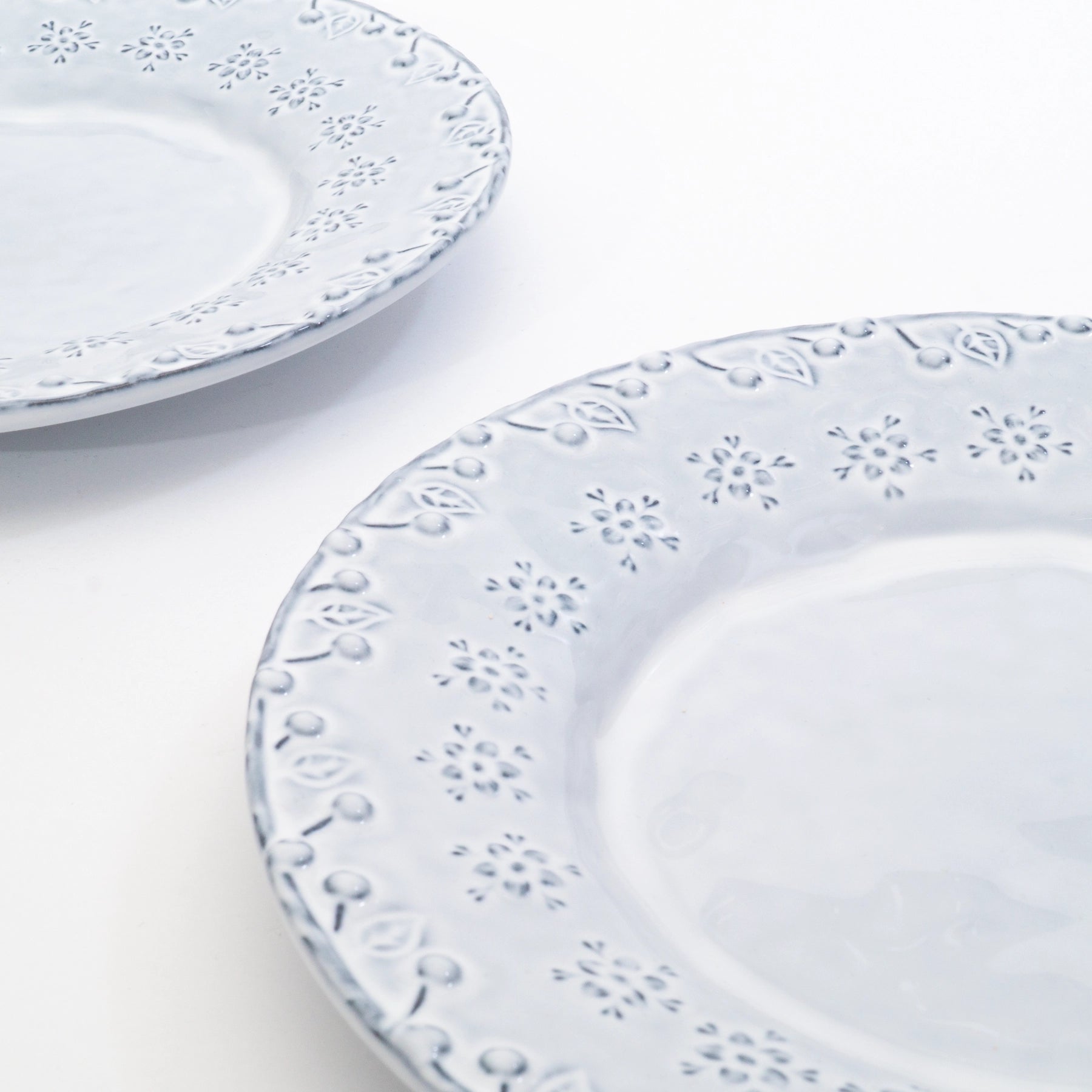 PLATO POSTRE BLANCO ANTIQUE FLORA