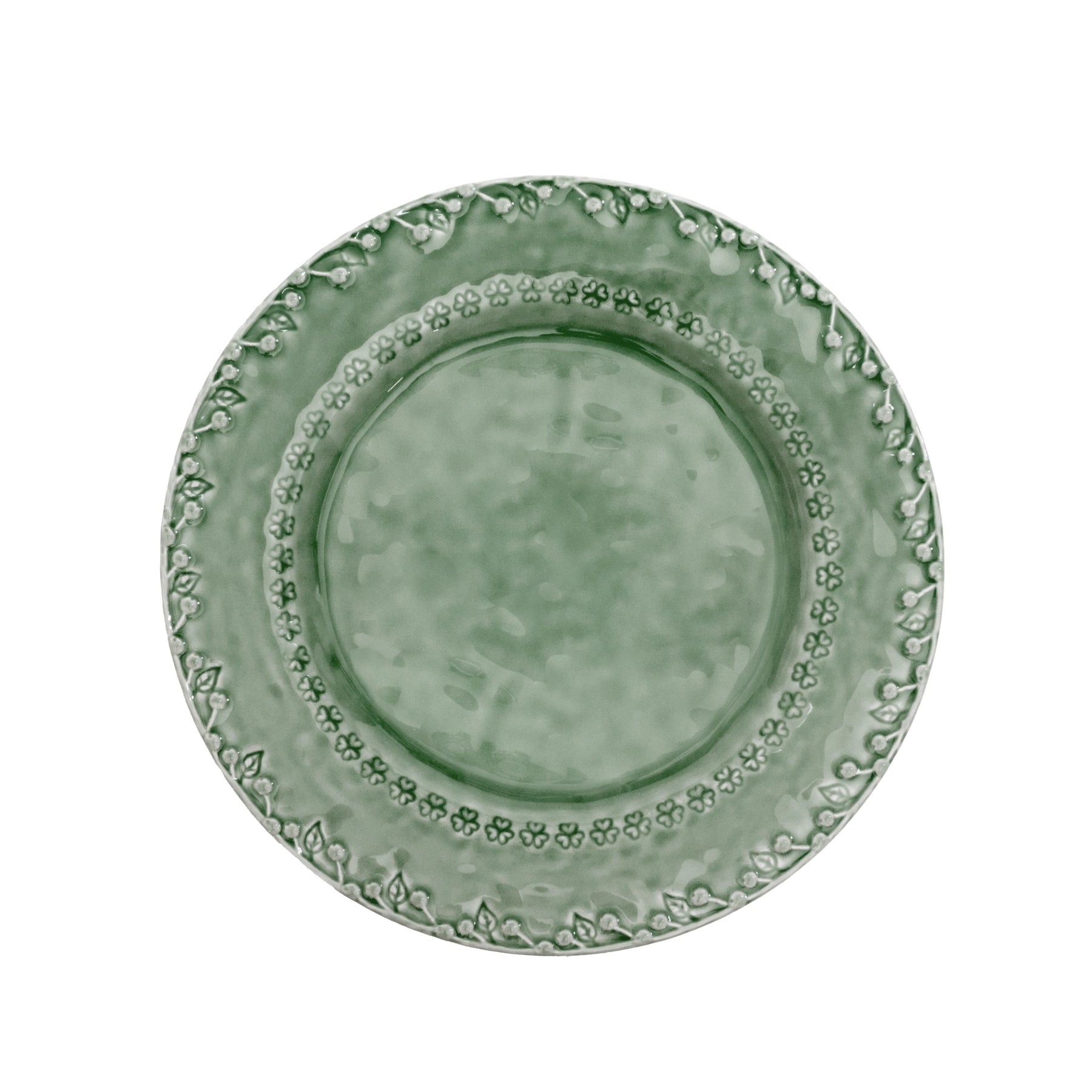 PLATO PRINCIPAL VERDE OLIVA FLORA