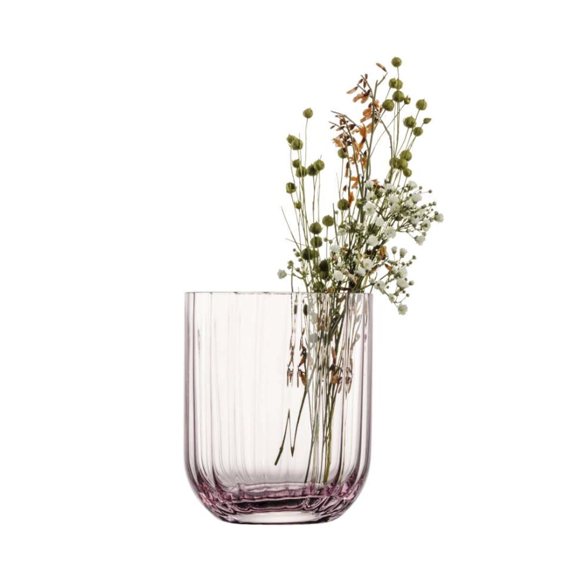Florero grande lila Zwiesel con ramo de flores