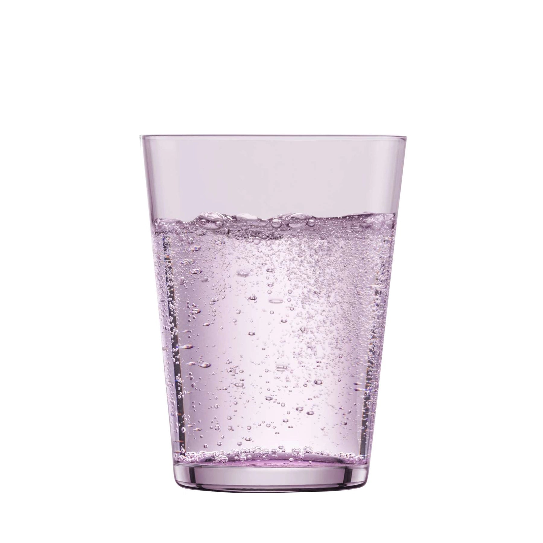 Vista lateral del vaso Together Lila con brillo especial