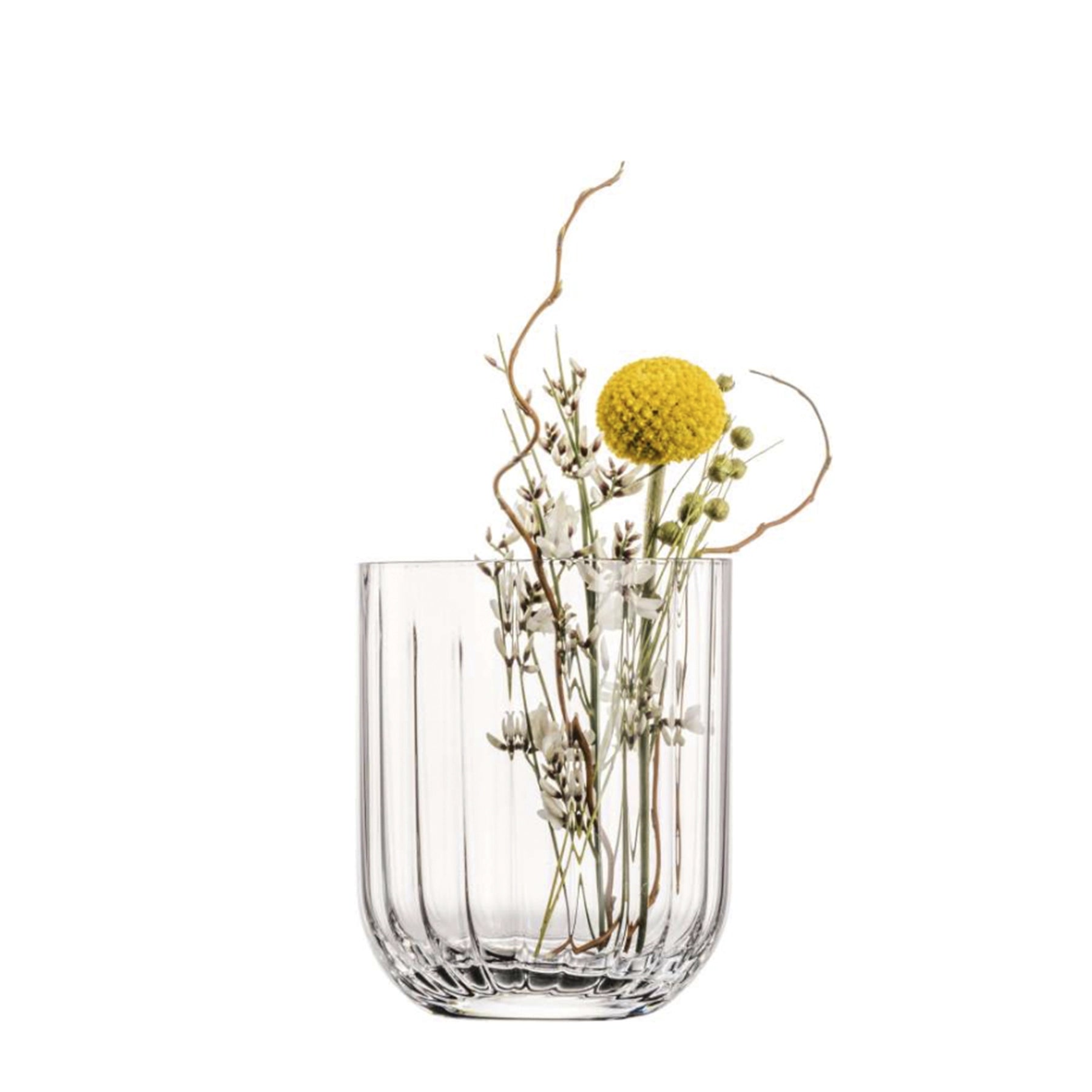 Jarrones de cristal Zwiesel en color grafito con flores