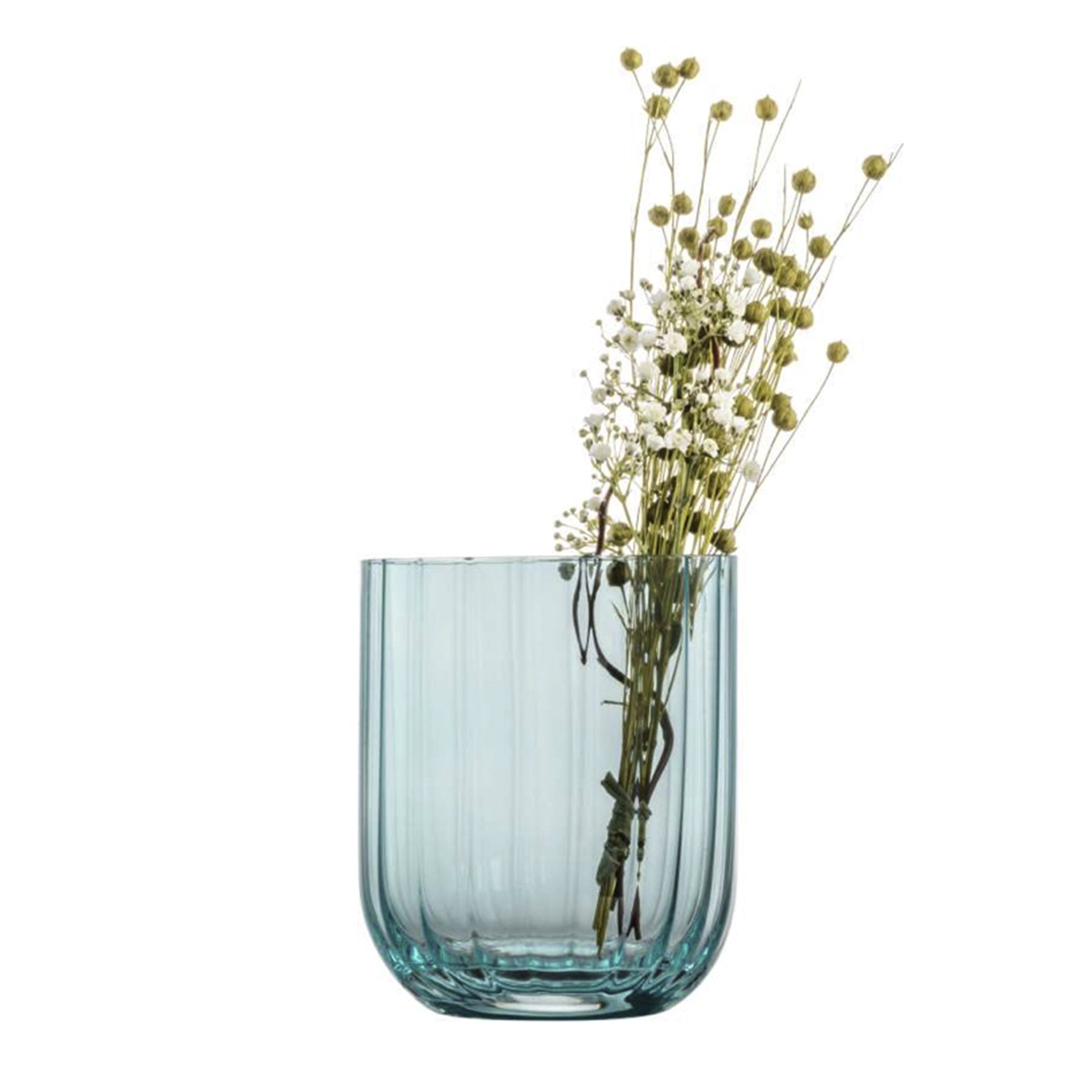 Florero Dialogue Pétrole Zwiesel con ramo floral moderno