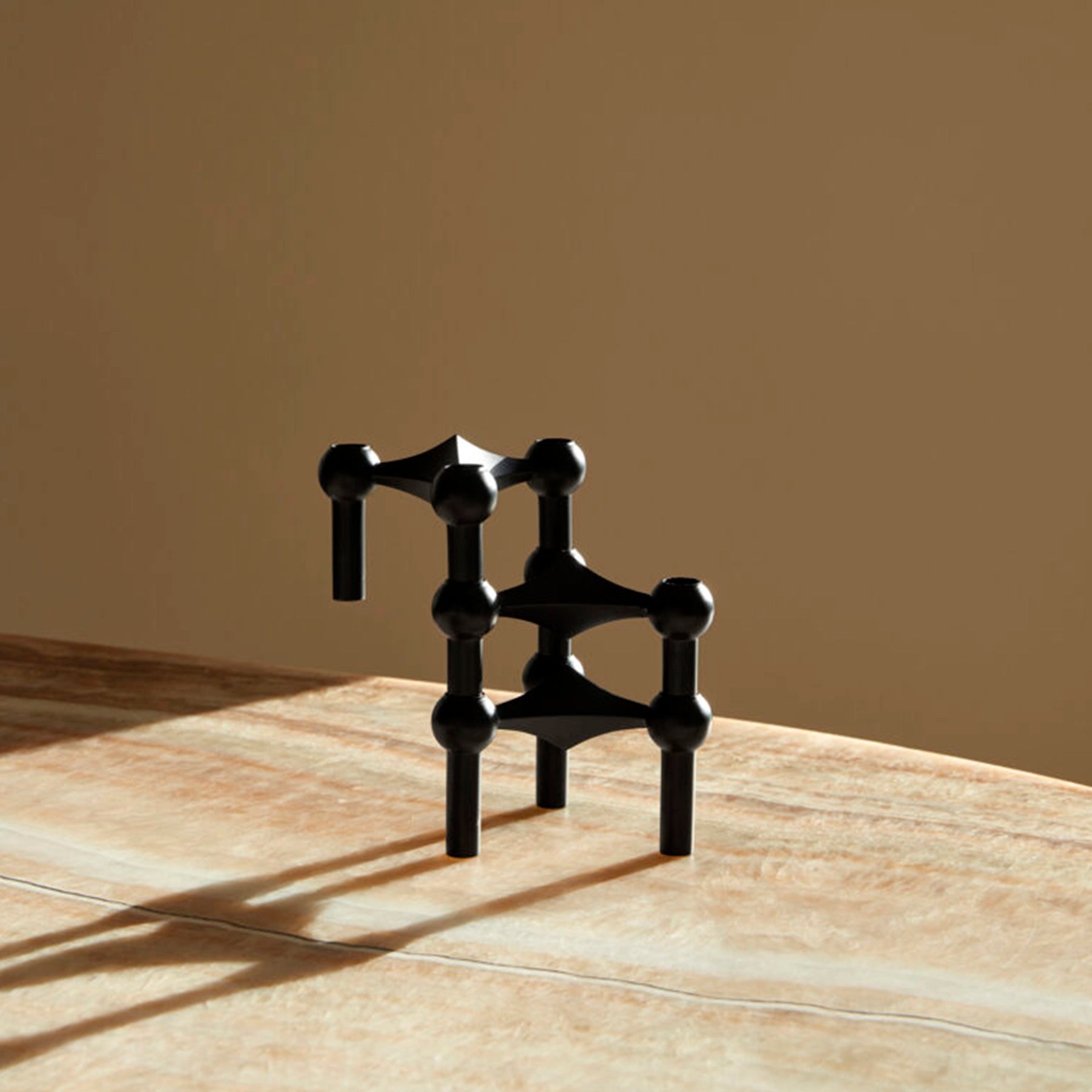 SET DE 3 CANDELABROS NEGROS