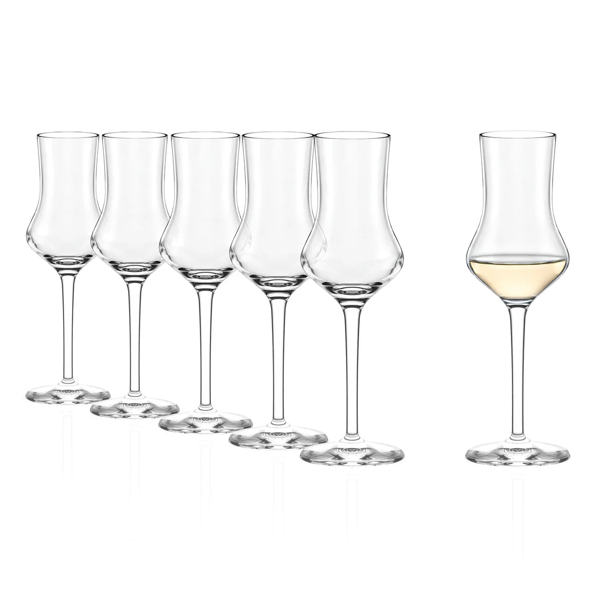 Set de Copas Grappa Destillat Basic Stölzle, ideal para amantes de destilados.