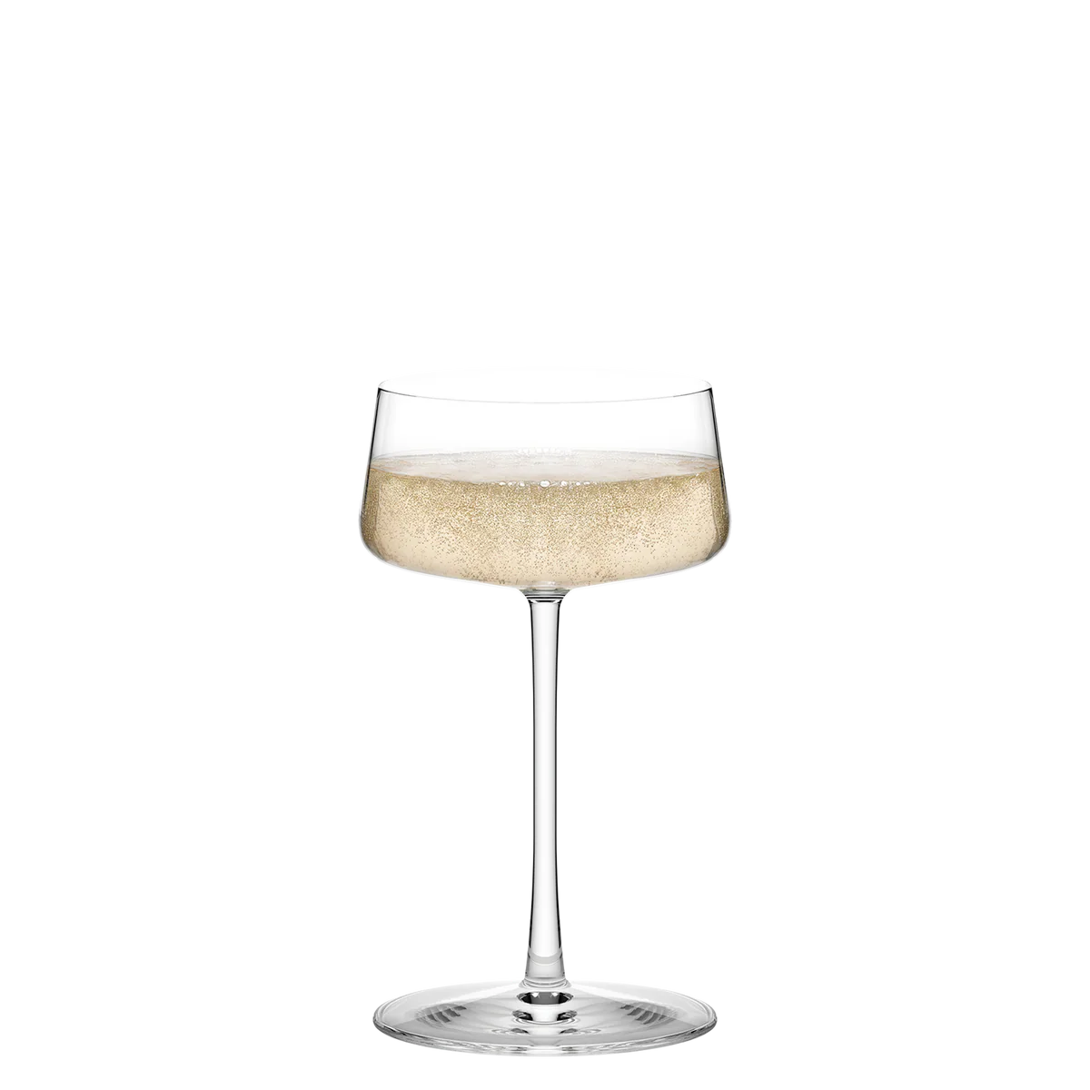 Detalle de la Copa Saucer Power de Stolzle Lausitz, cristal premium y acabado fino.