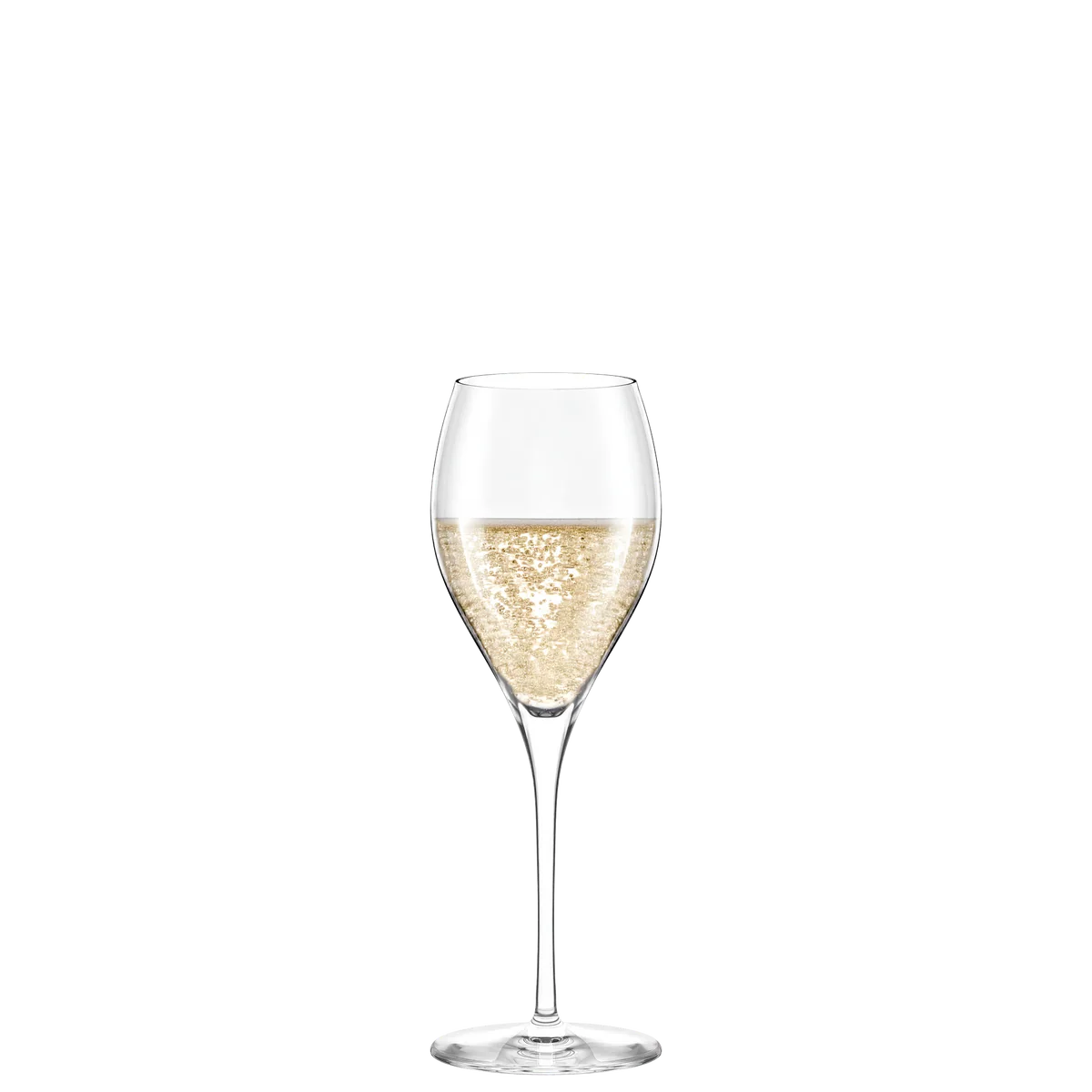 Detalle de la base y tallo de la Copa Champagne Prestige Stolzle Lausitz, enfatizando su robustez y diseño.