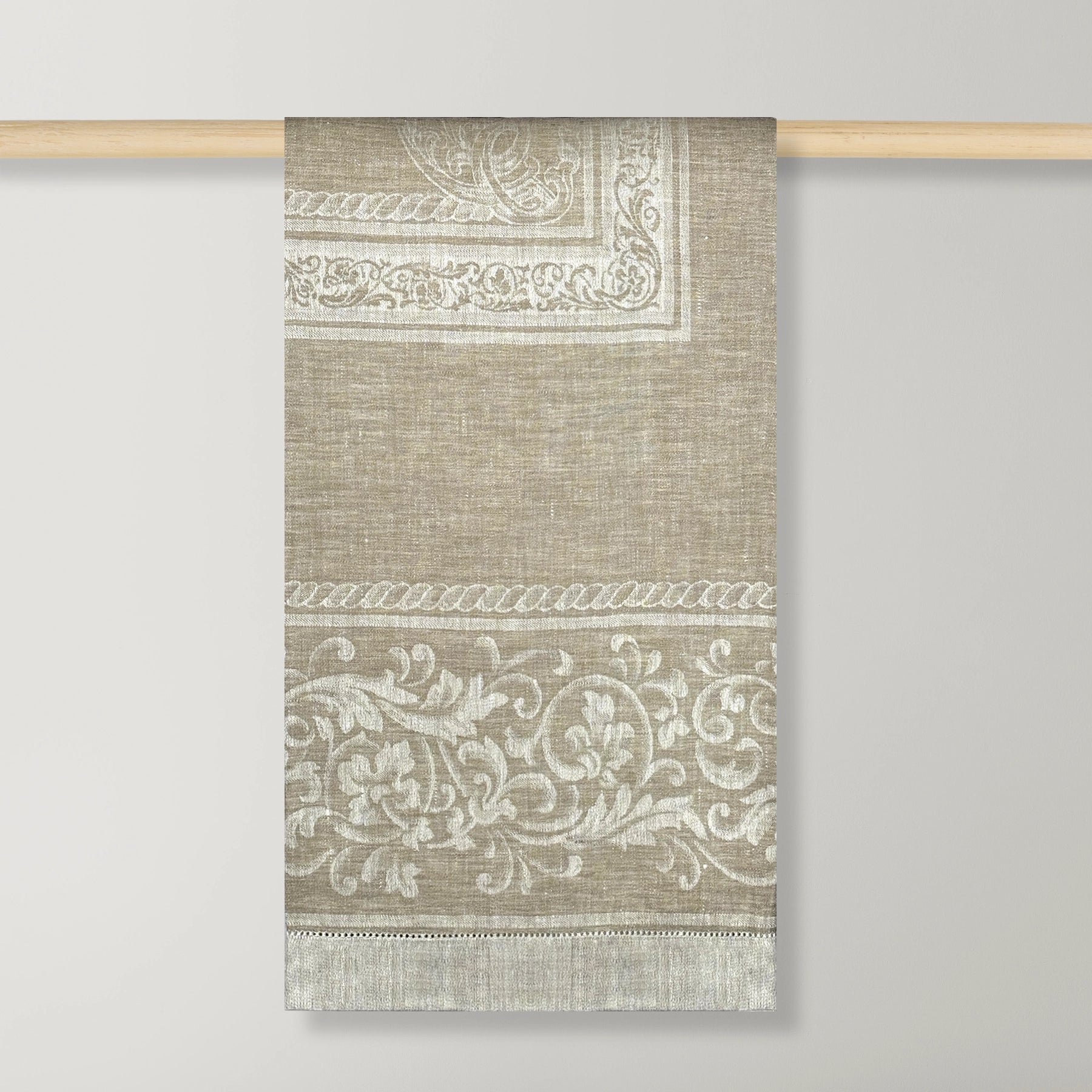 MANTEL CORDAS WHITE / BEIGE 178X310