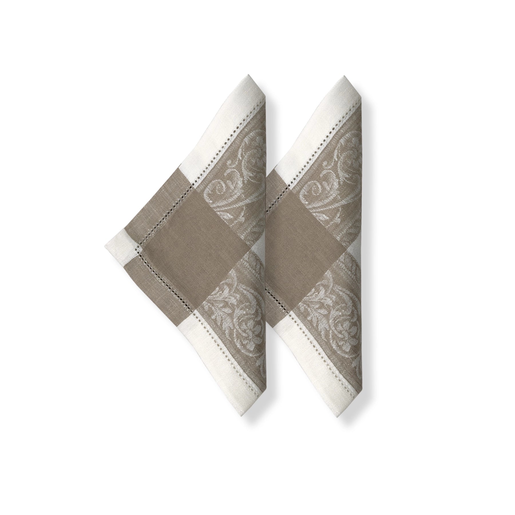 SERVILLETA CORDAS WHITE / BEIGE 45X45
