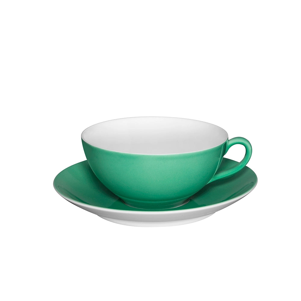 Plato y taza desayuno verde Colours Vista Alegre para mesas modernas