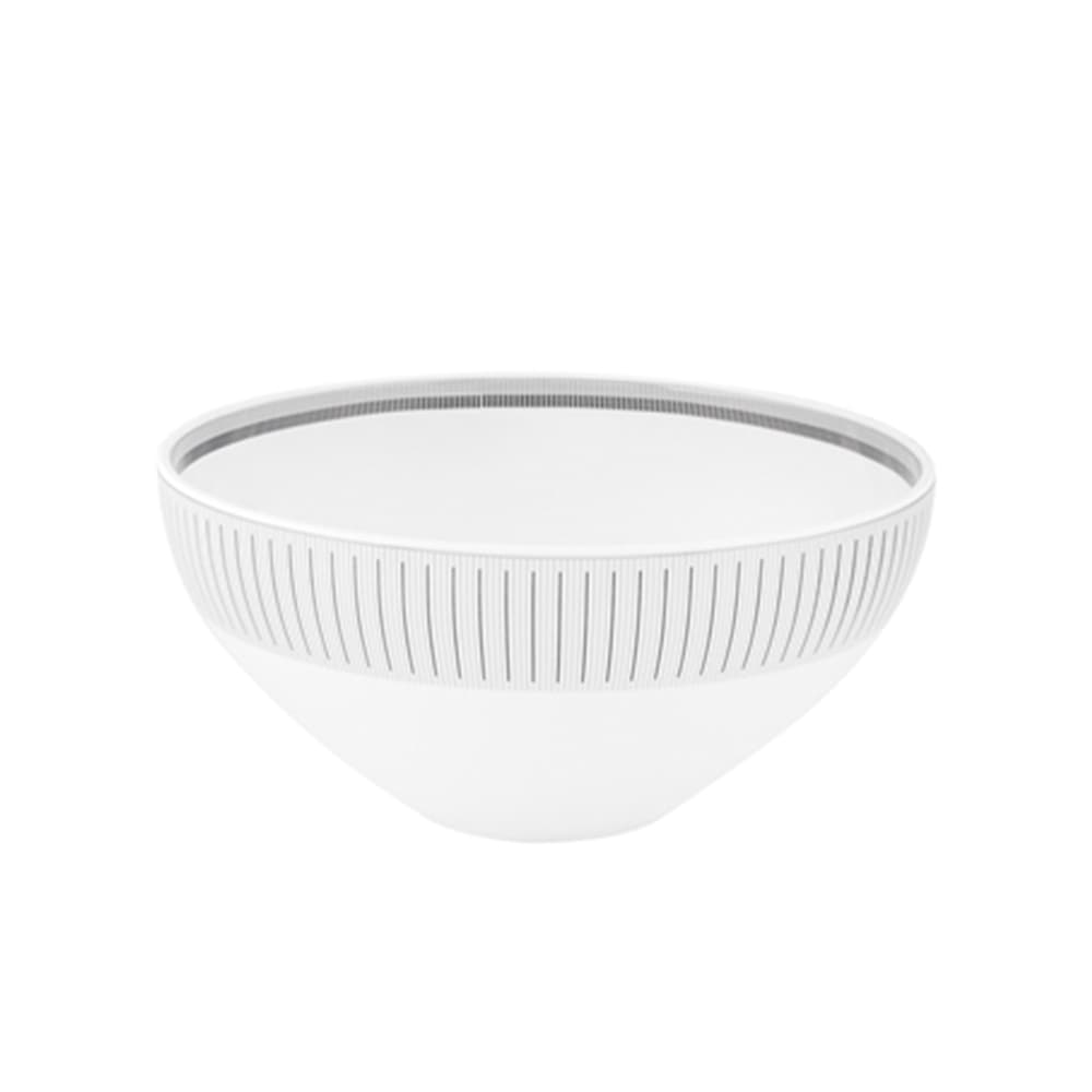 Ensaladera Elegant de porcelana blanca y gris