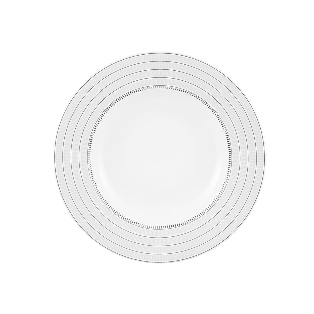 Plato Hondo Elegant Vista Alegre porcelana blanca con gris