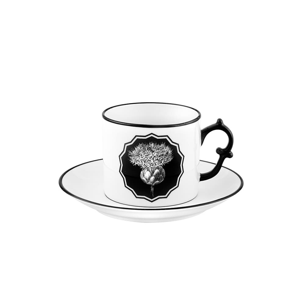 PLATO Y TAZA DE TÉ BLANCO HERBARIAE