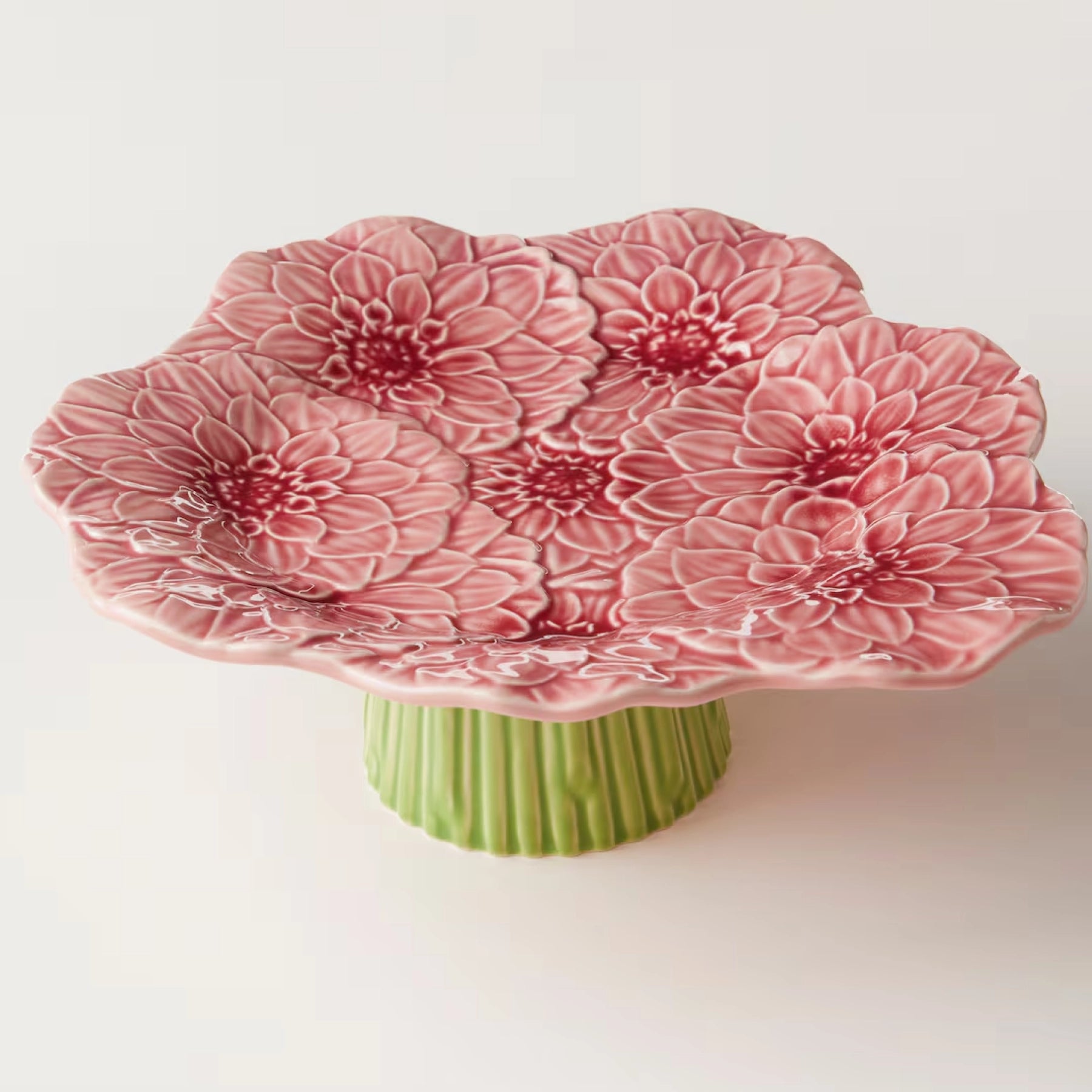 Bandeja torta pequeña María Flor con diseño floral Bordallo Pinheiro 2